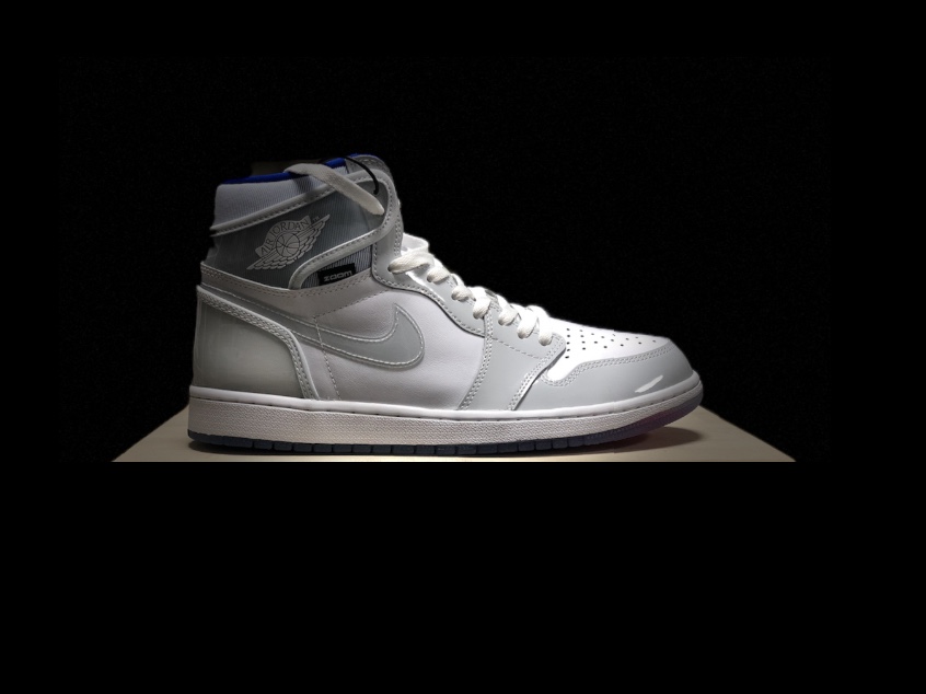 Jordan 1 Retro High Zoom White Racer Blue 착용 스타일 - 1