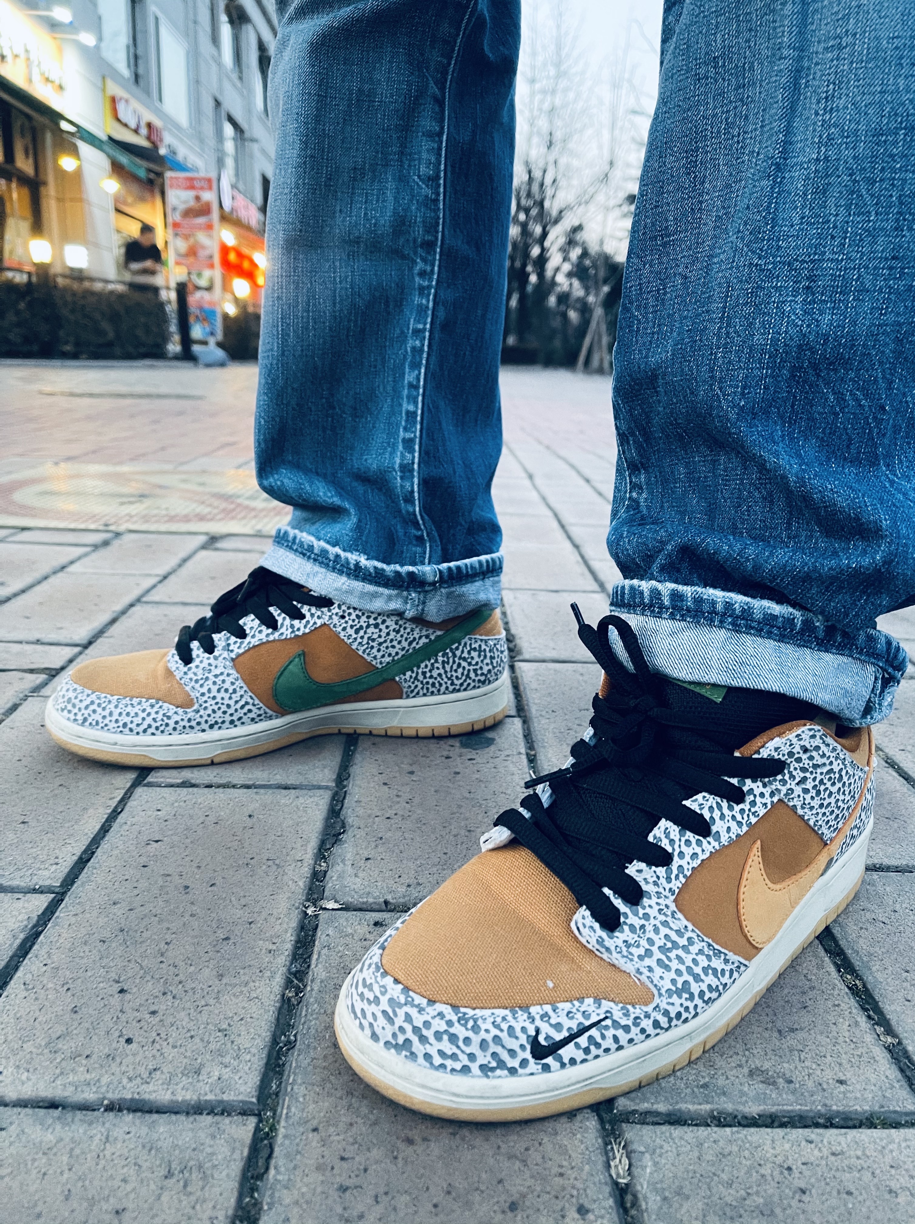Nike SB Dunk Low Pro Safari, Supreme Cross Box Logo Hooded Sweatshirt Heather Grey - 20FW 착용 스타일 - 4