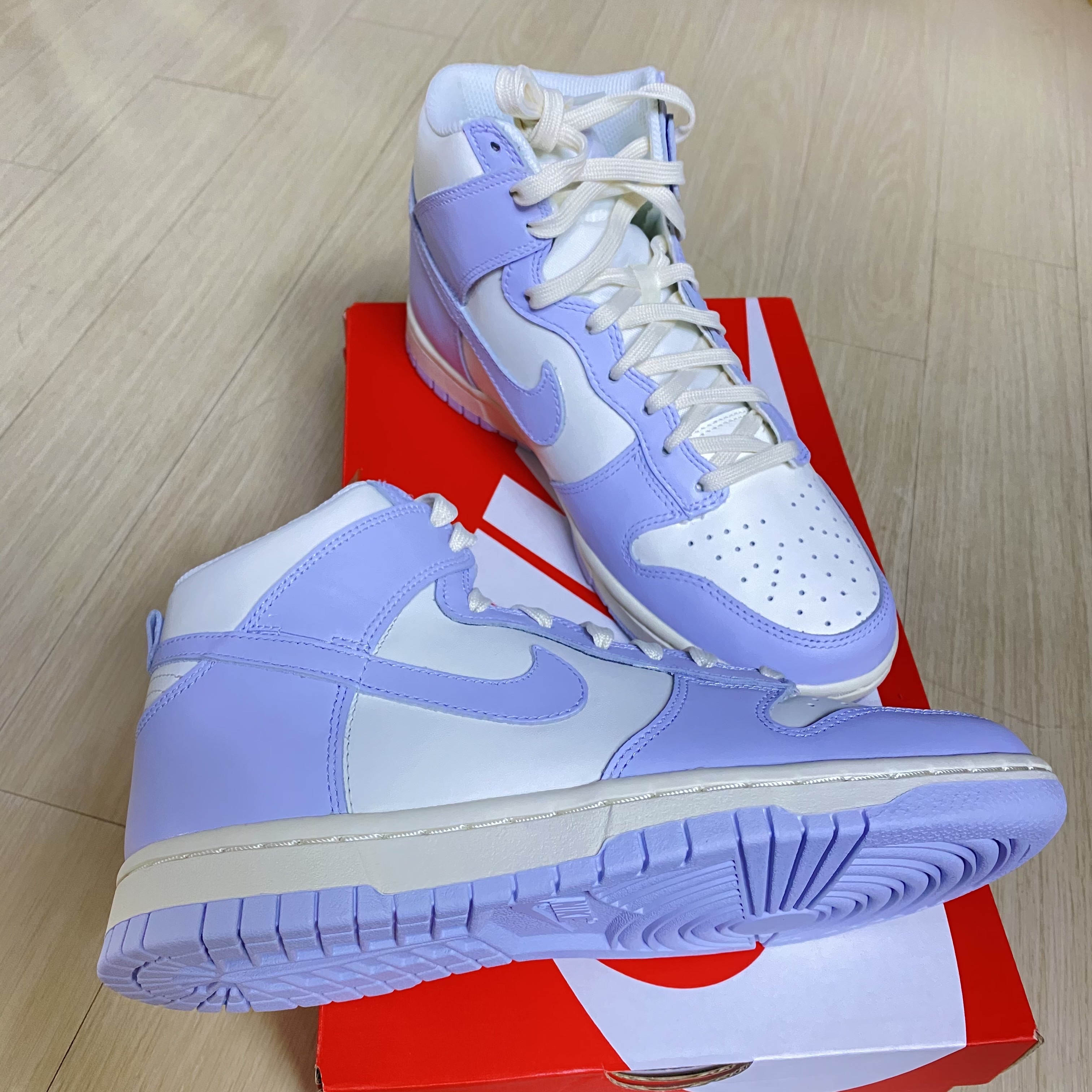 (W) Nike Dunk High Football Grey 착용 스타일 - 4