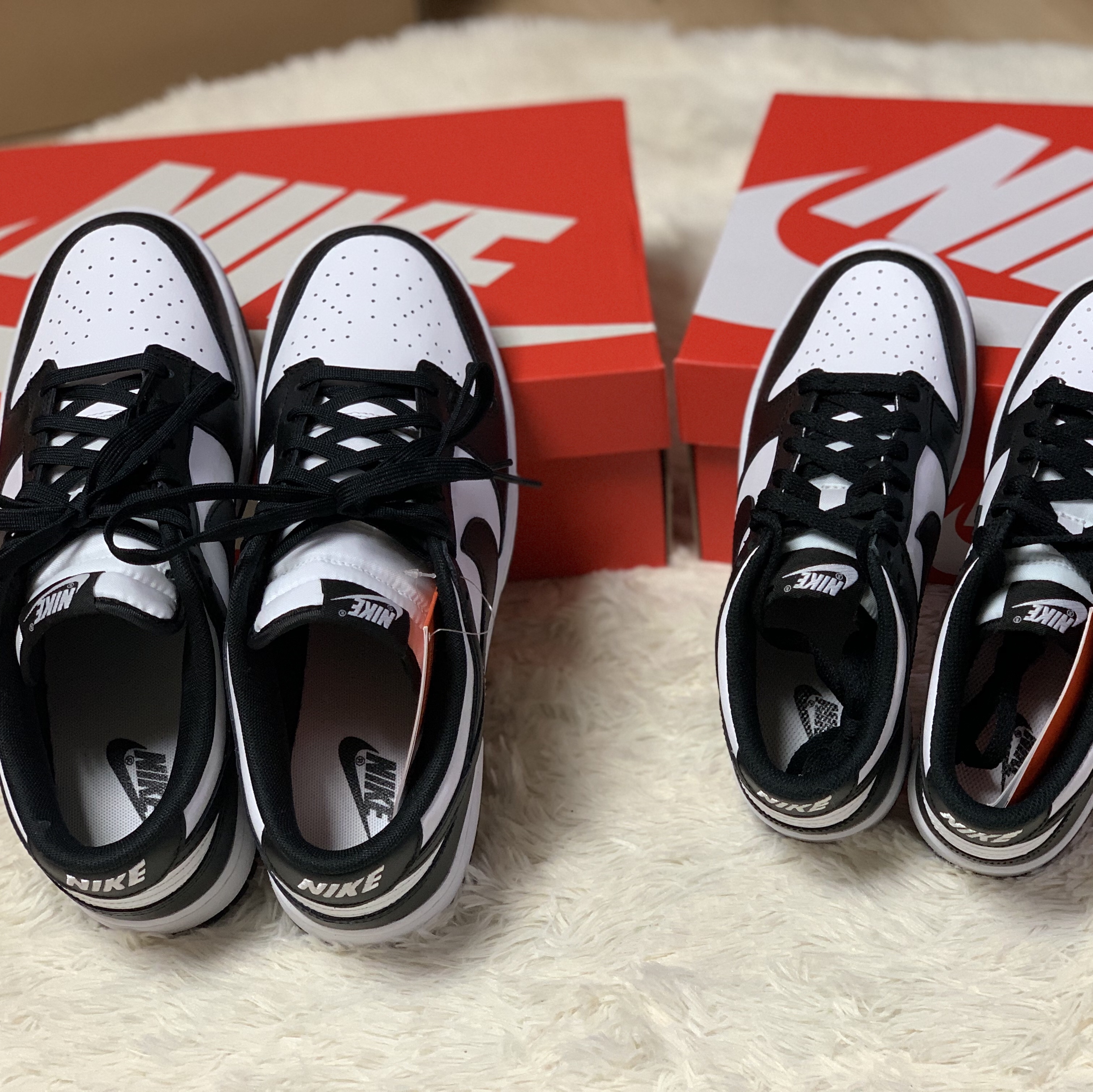 Nike Dunk Low Retro Black, (GS) Nike Dunk Low Black 착용 스타일 - 3