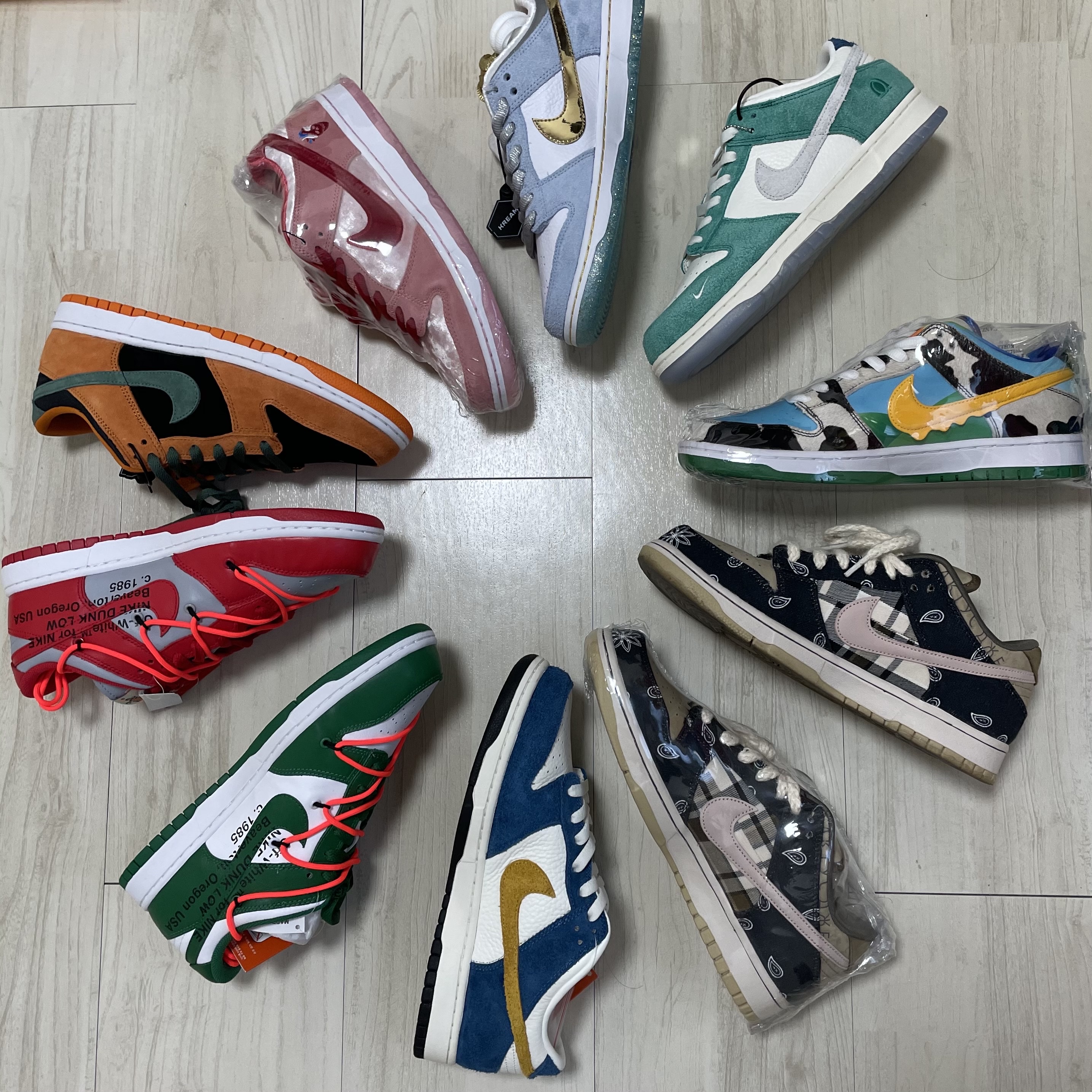 Nike x Travis Scott SB Dunk Low, Nike x Kasina Dunk Low 80's Bus 착용 스타일