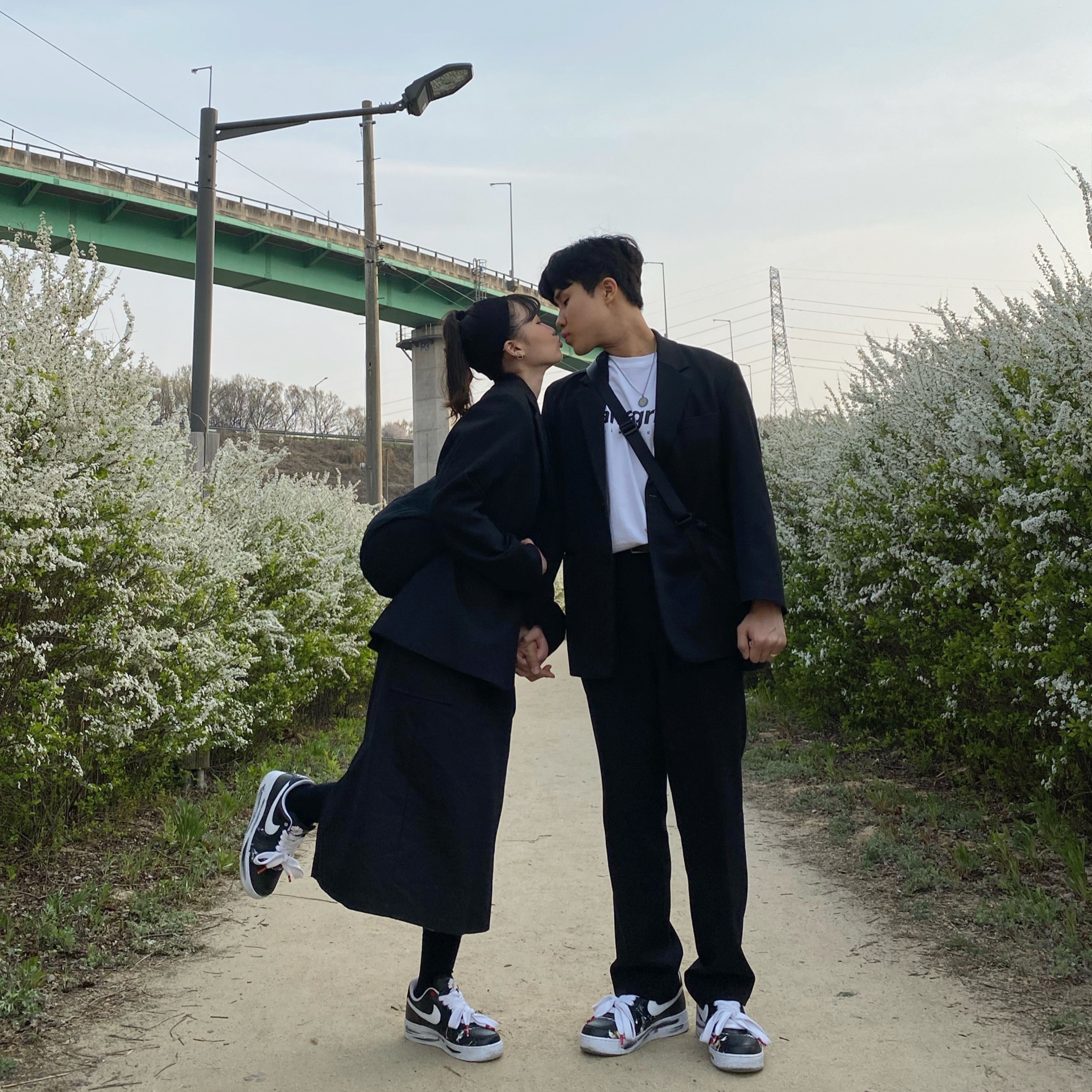Nike x Peaceminusone Air Force 1 Low Para-Noise 착용 스타일