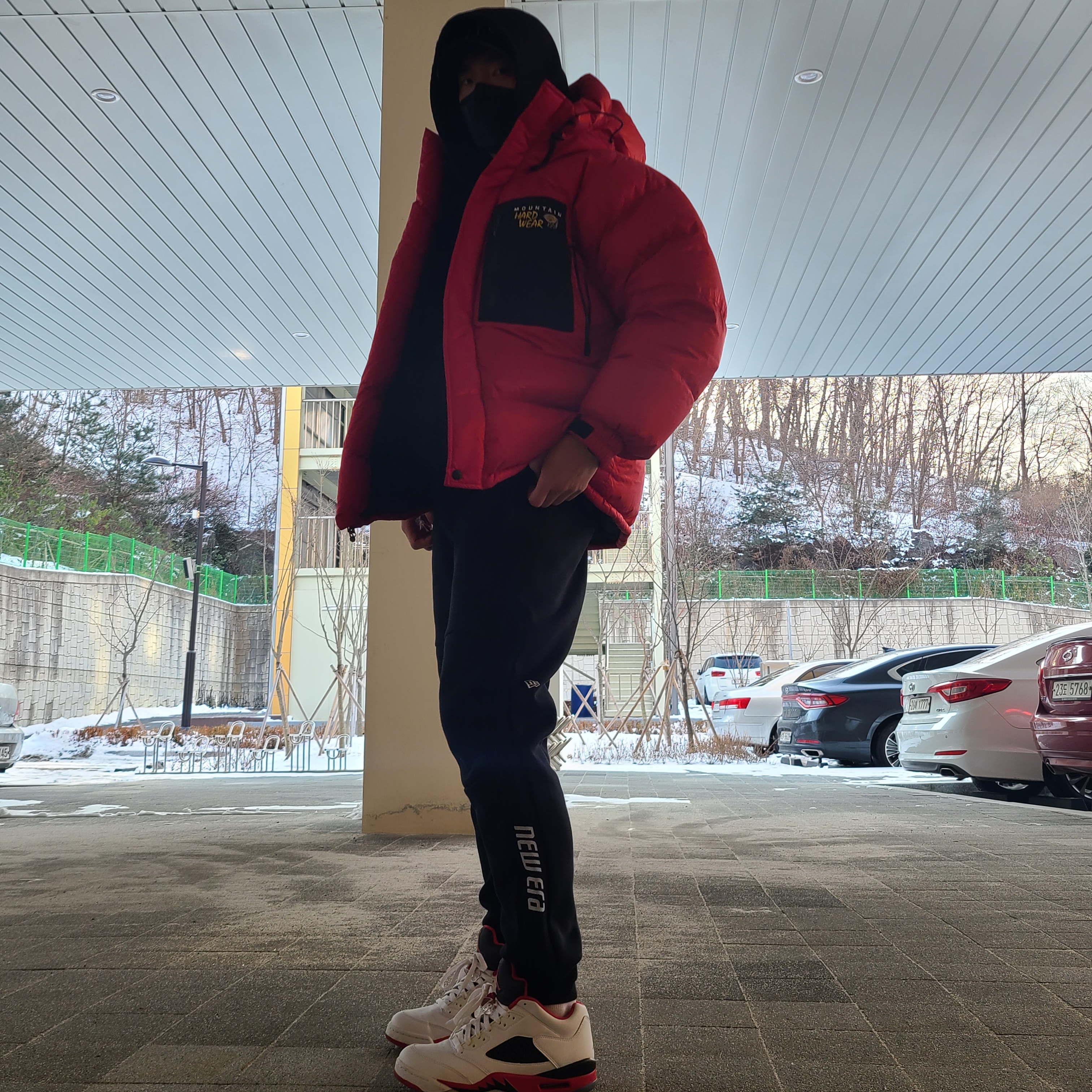 Jordan 5 Retro Low Fire Red 착용 스타일