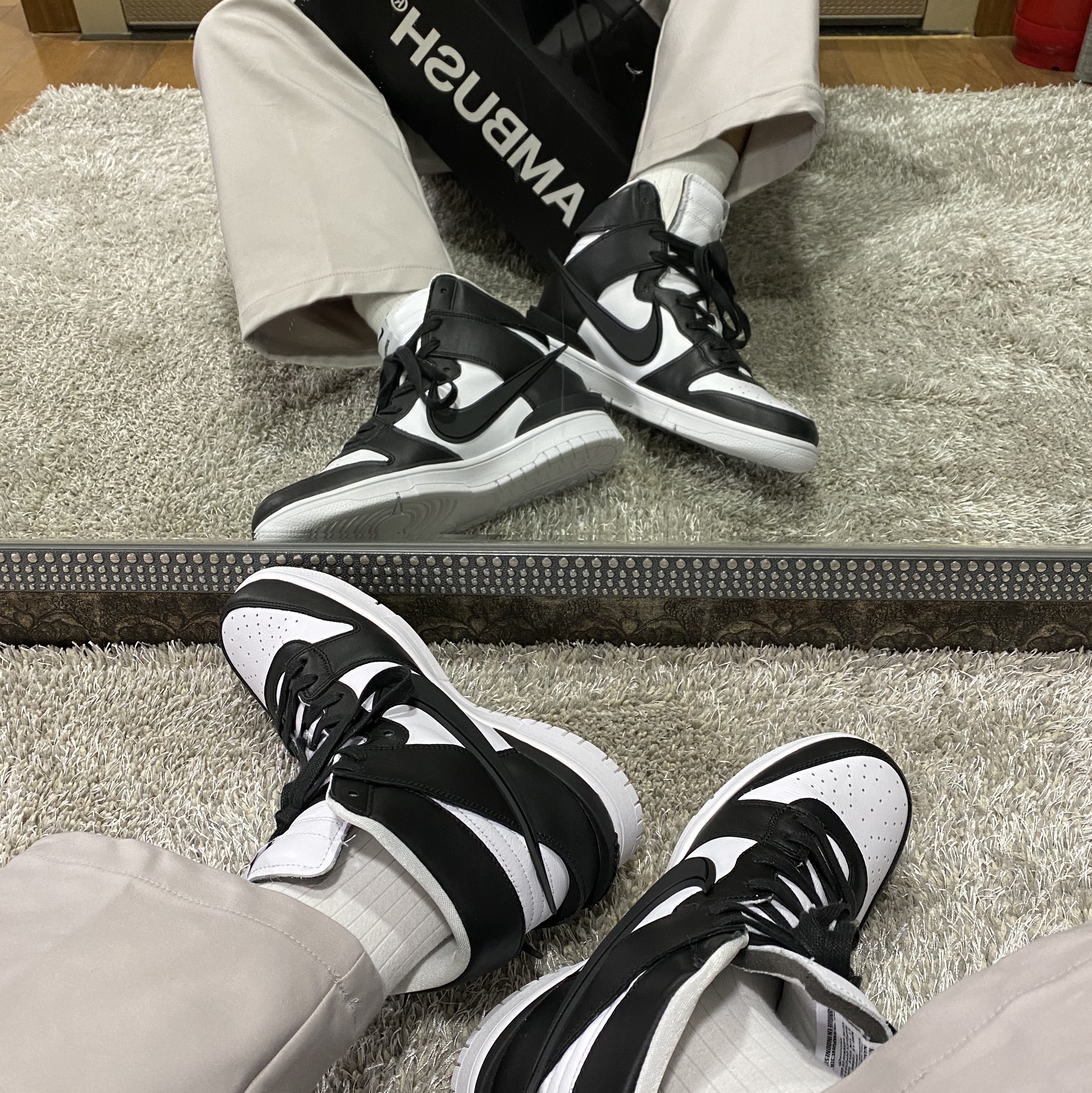 Nike x Ambush Dunk High Black 착용 스타일