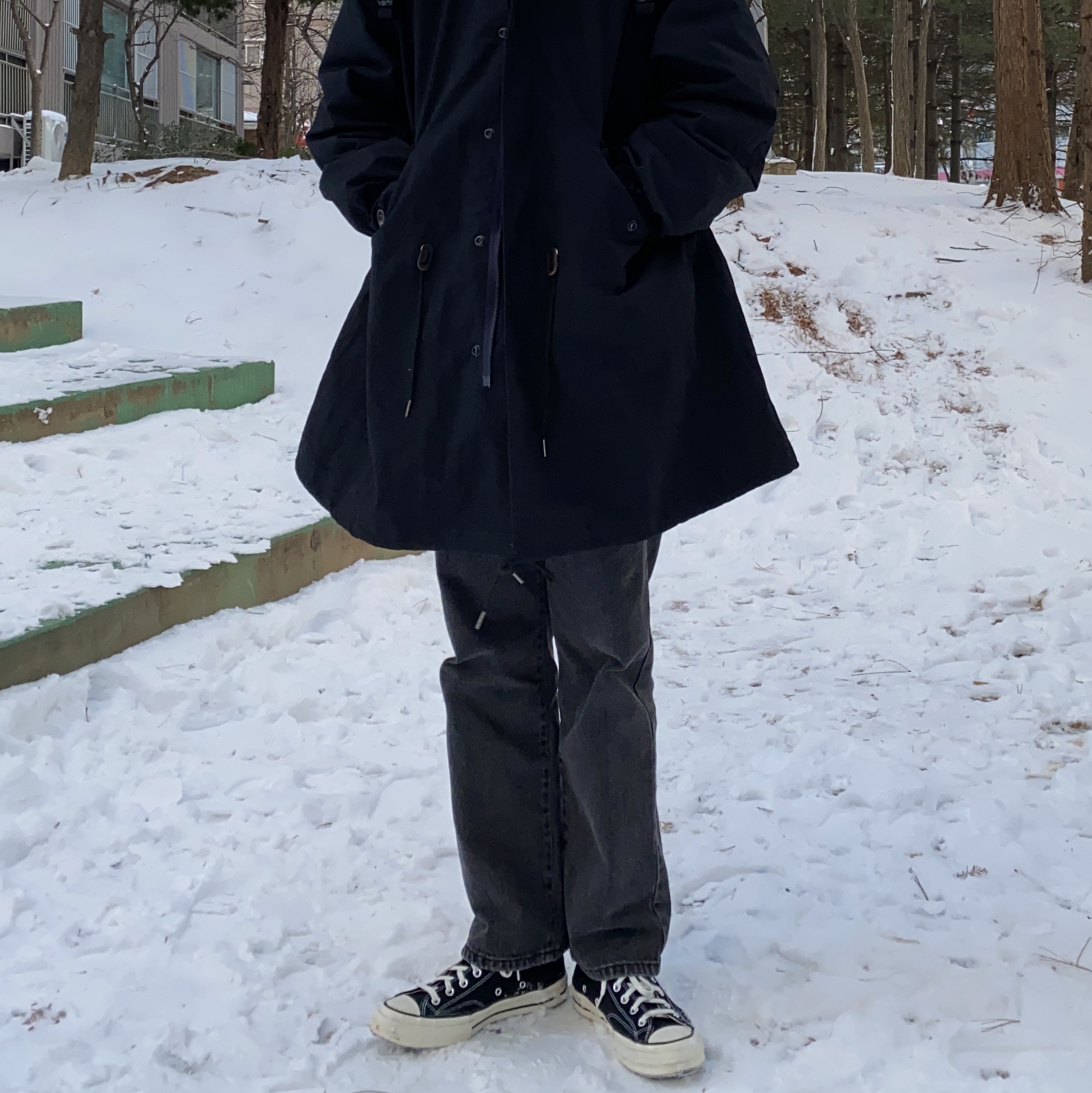 Converse Chuck 70 Hi Black 착용 스타일