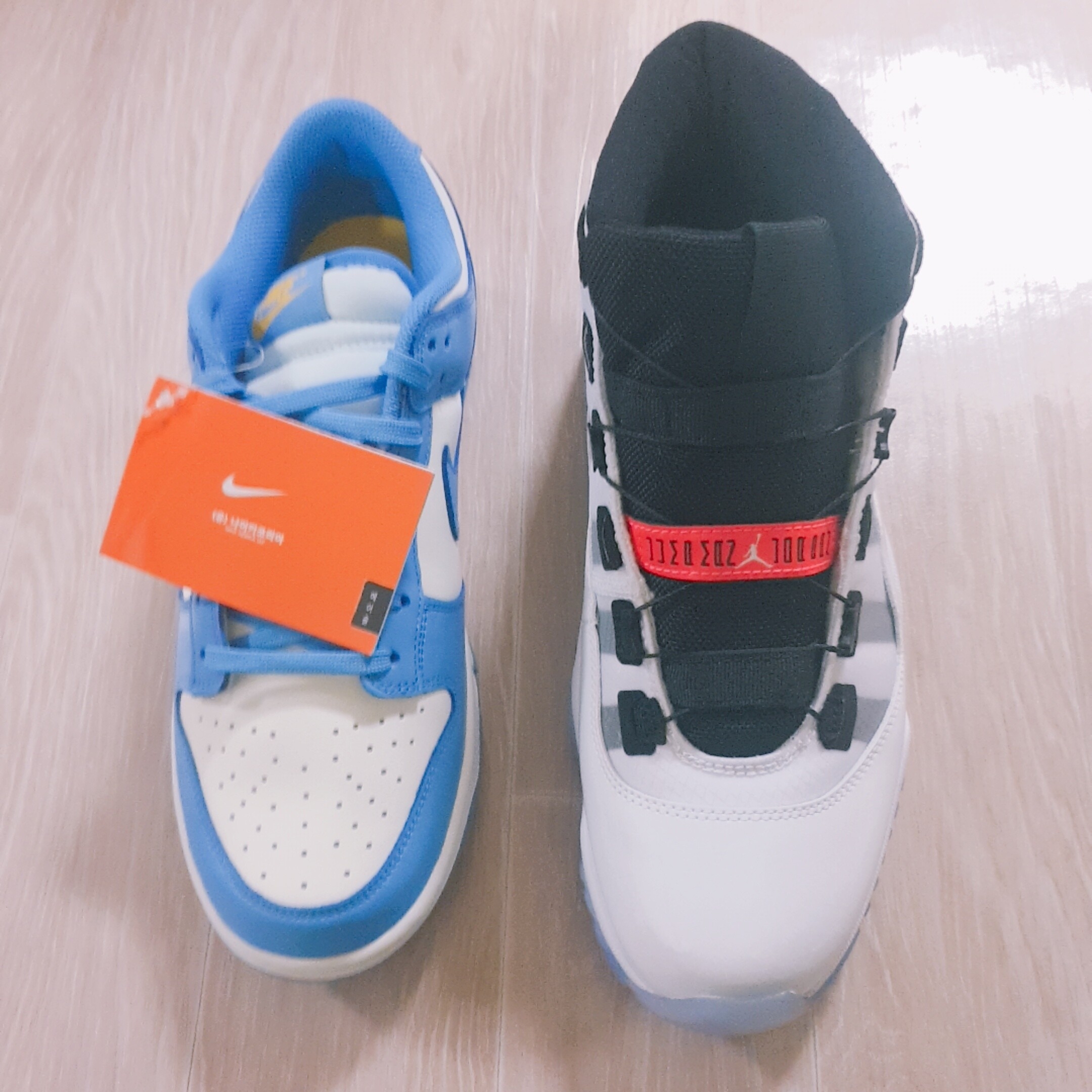 (W) Nike Dunk Low Coast, Jordan 11 Adapt (KR Charger) 착용 스타일 - 1