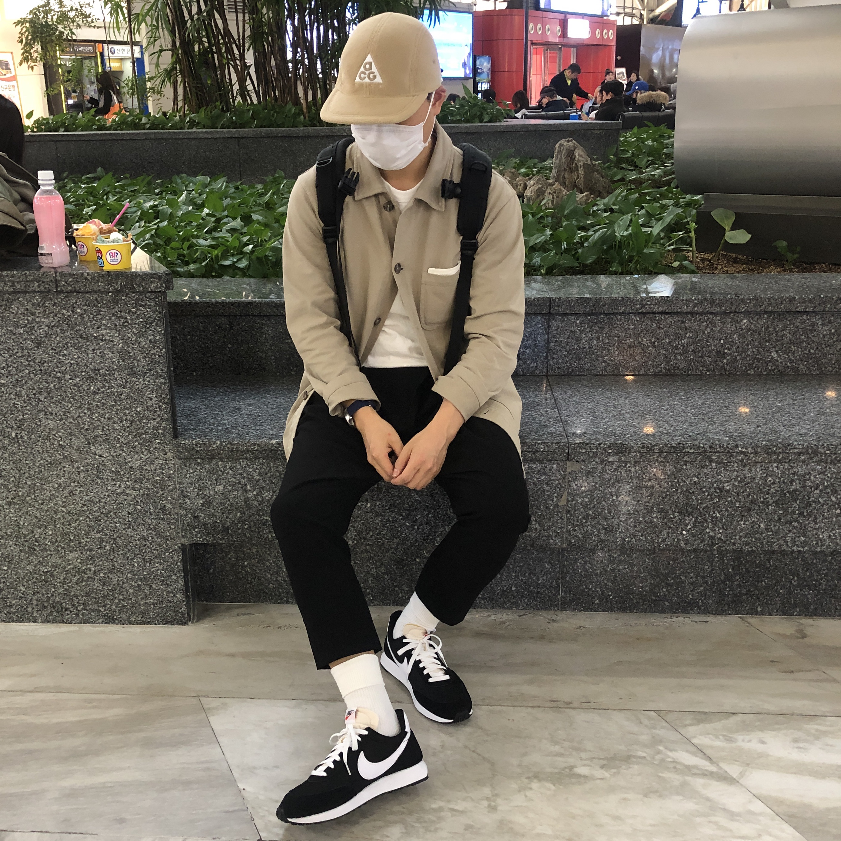 Nike Air Tailwind 79 Black White 착용 스타일
