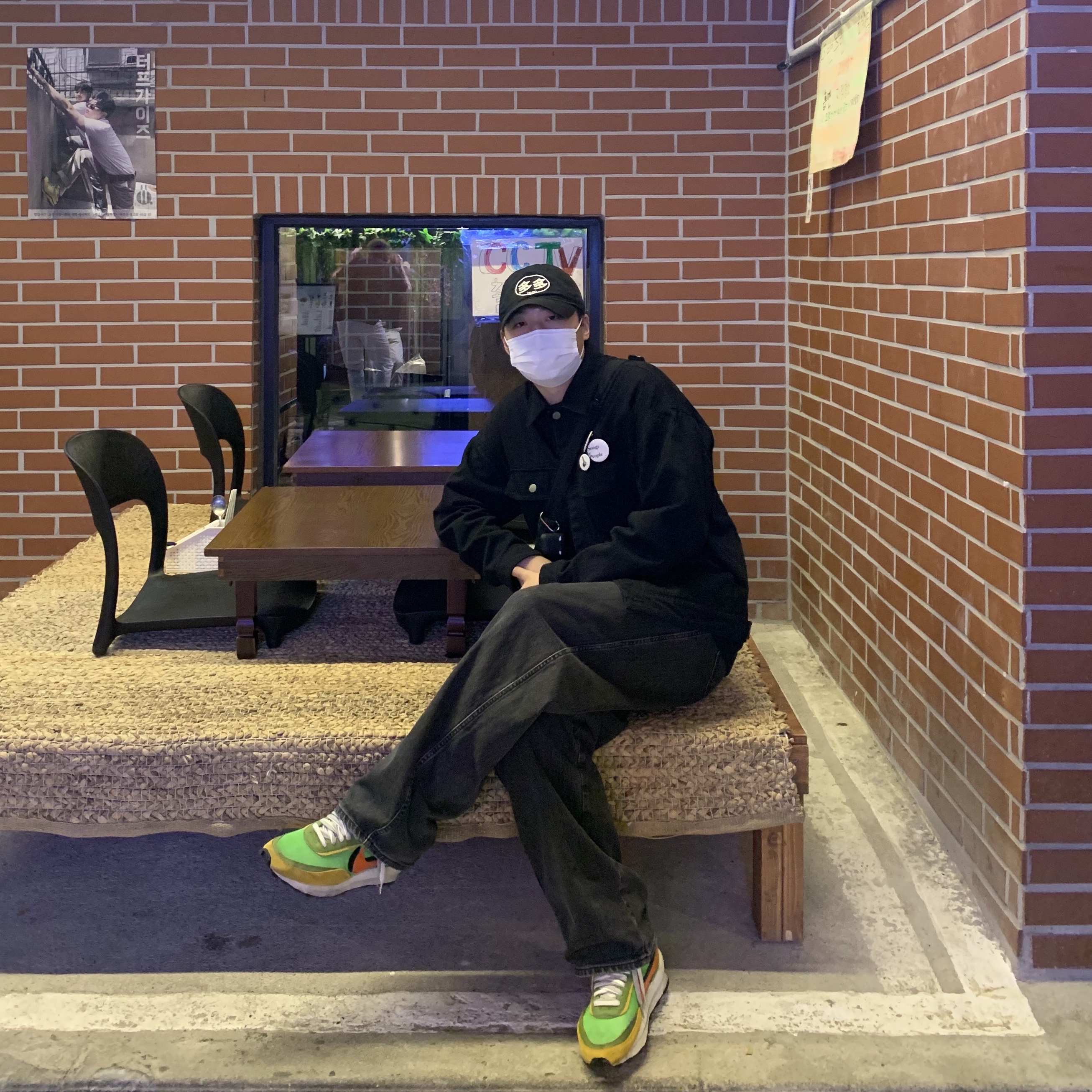 Nike x Sacai LDWaffle Green Multi 착용 스타일