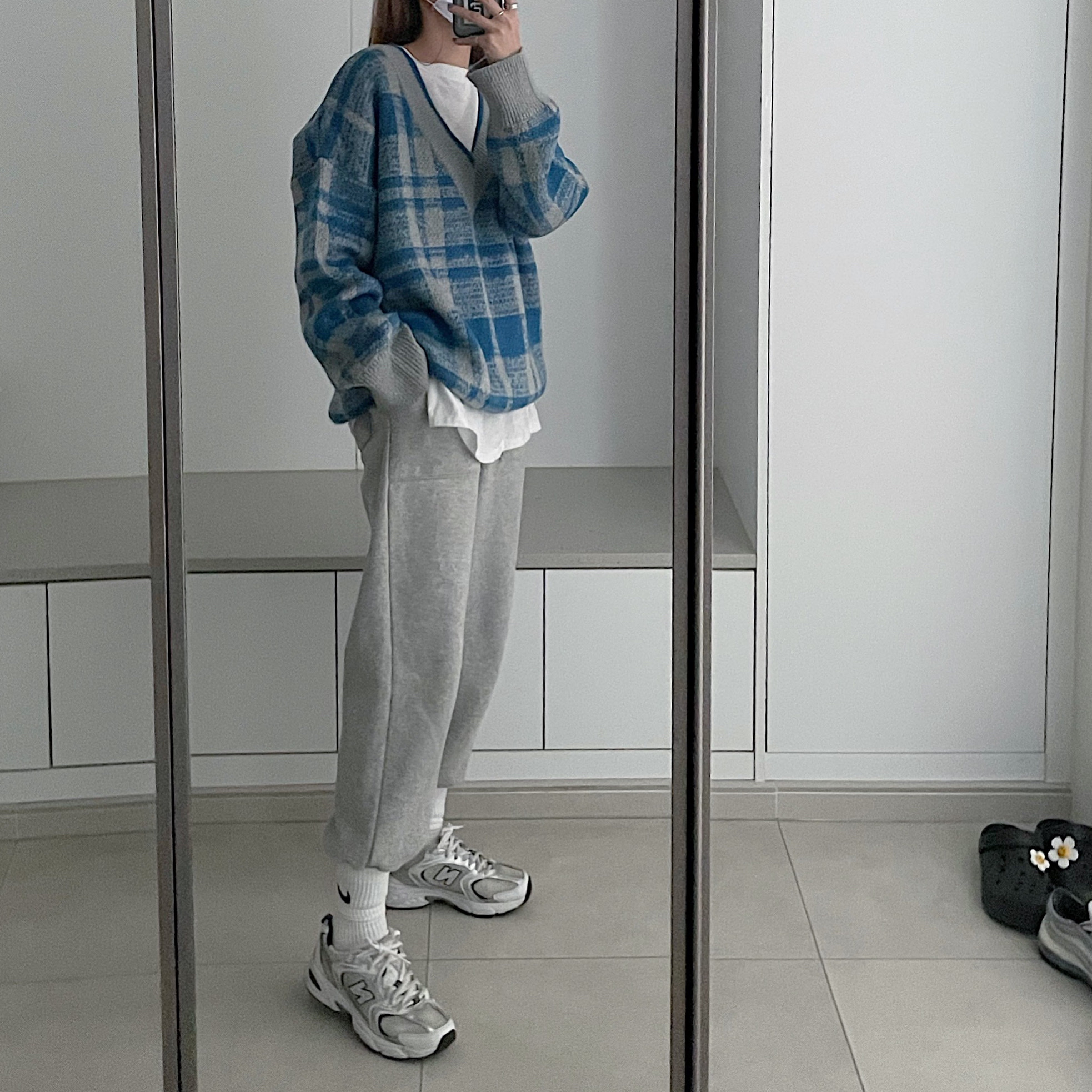 New Balance 530 White 착용 스타일