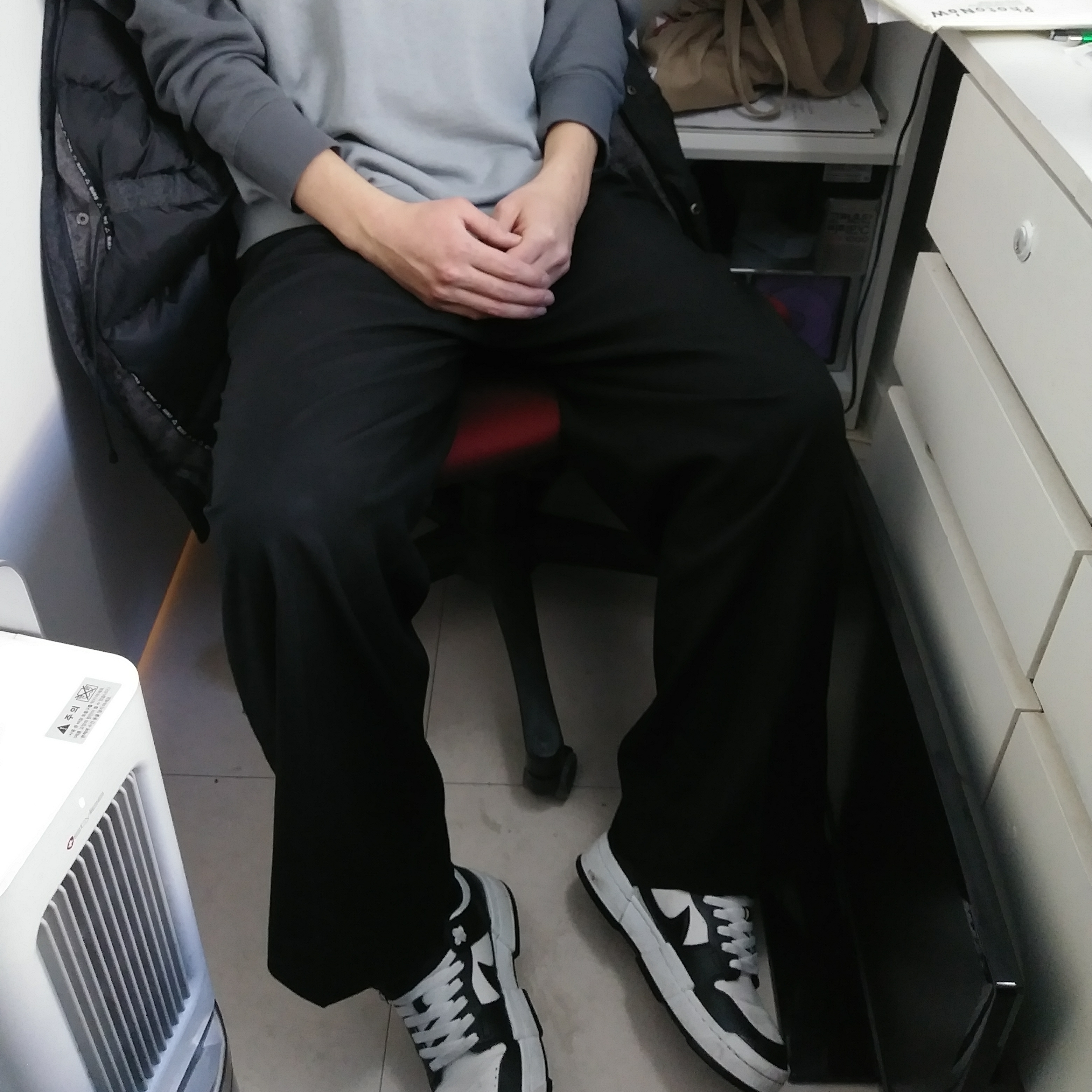 (W) Nike Dunk Low Disrupt Black White 착용 스타일