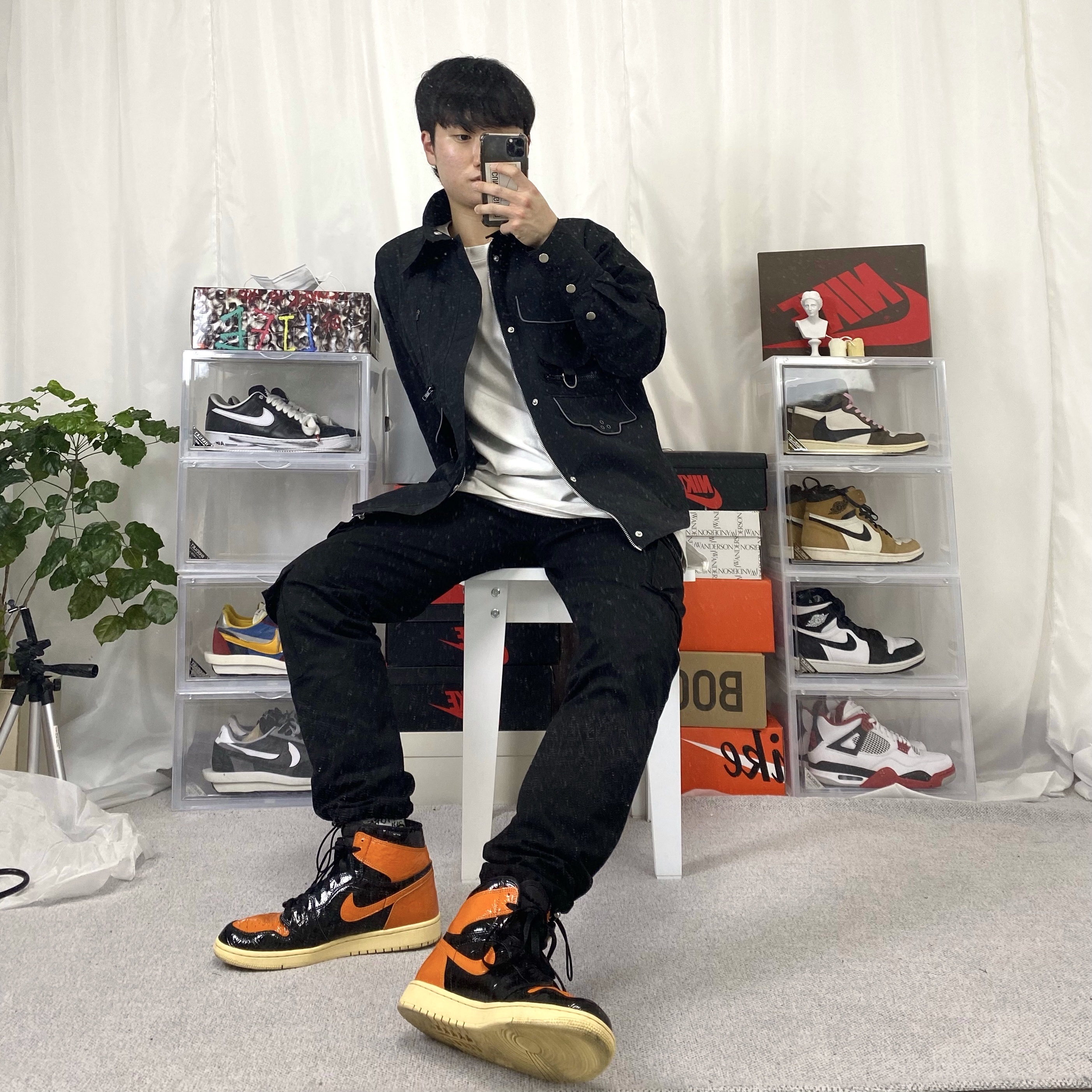 Jordan 1 Retro High Shattered Backboard 3.0, Nike x Peaceminusone Air Force 1 Low Para-Noise 착용 스타일