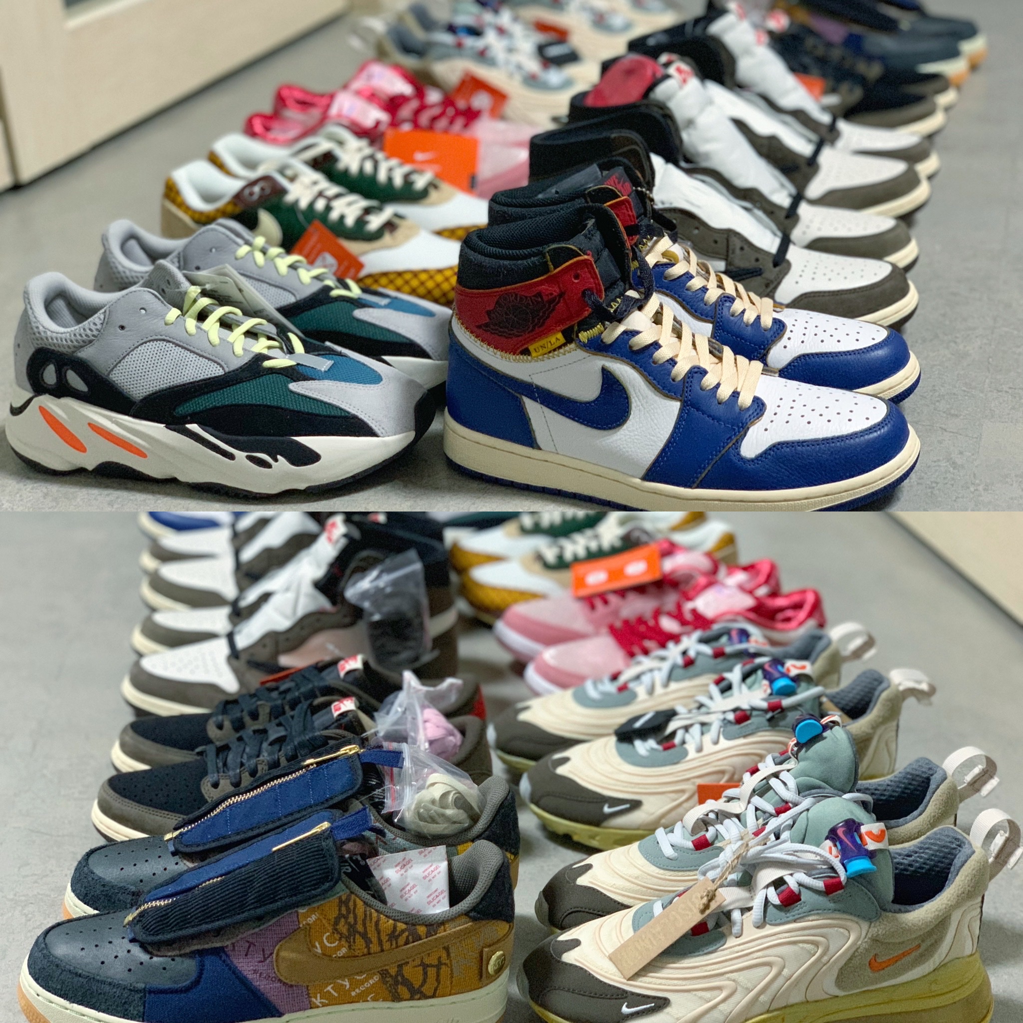 Adidas Yeezy Boost 700 Wave Runner Solid Grey 2017/2019, Nike Air Max 1 Susan Missing Link 착용 스타일