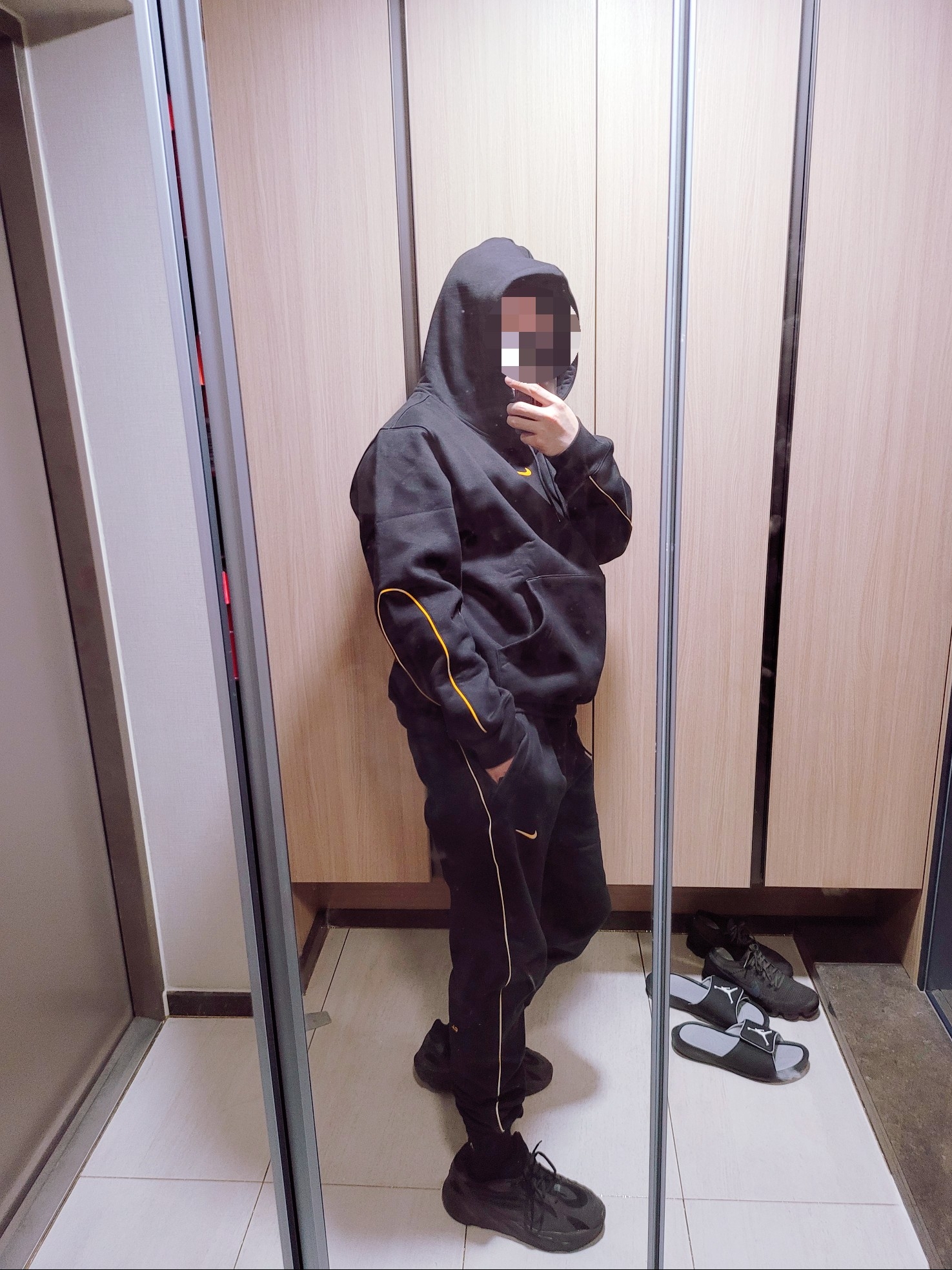 Nike x Drake Nocta Fleece Pants Black - US/EU, Nike x Drake Nocta Essential Hoodie Black - US/EU 착용 스타일