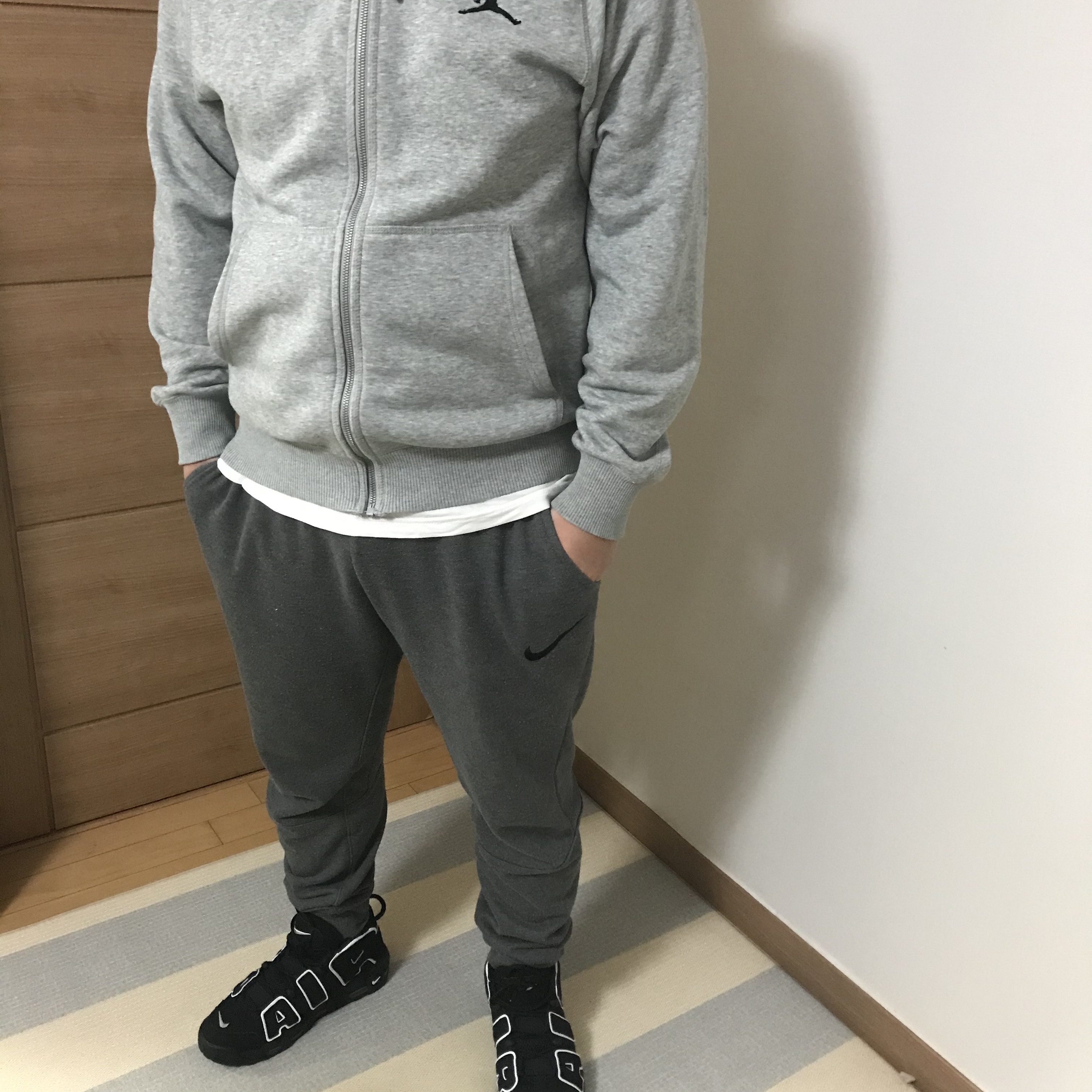 Nike Air More Uptempo Black White 2020 착용 스타일