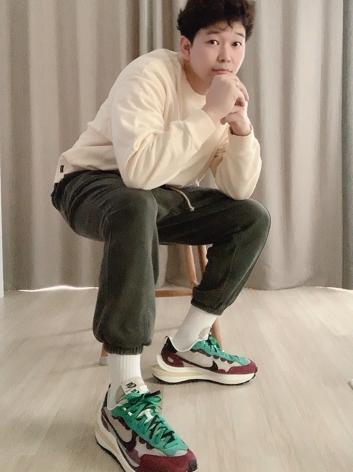 Nike x Sacai VaporWaffle String & Black Villain Red 착용 스타일 - 1