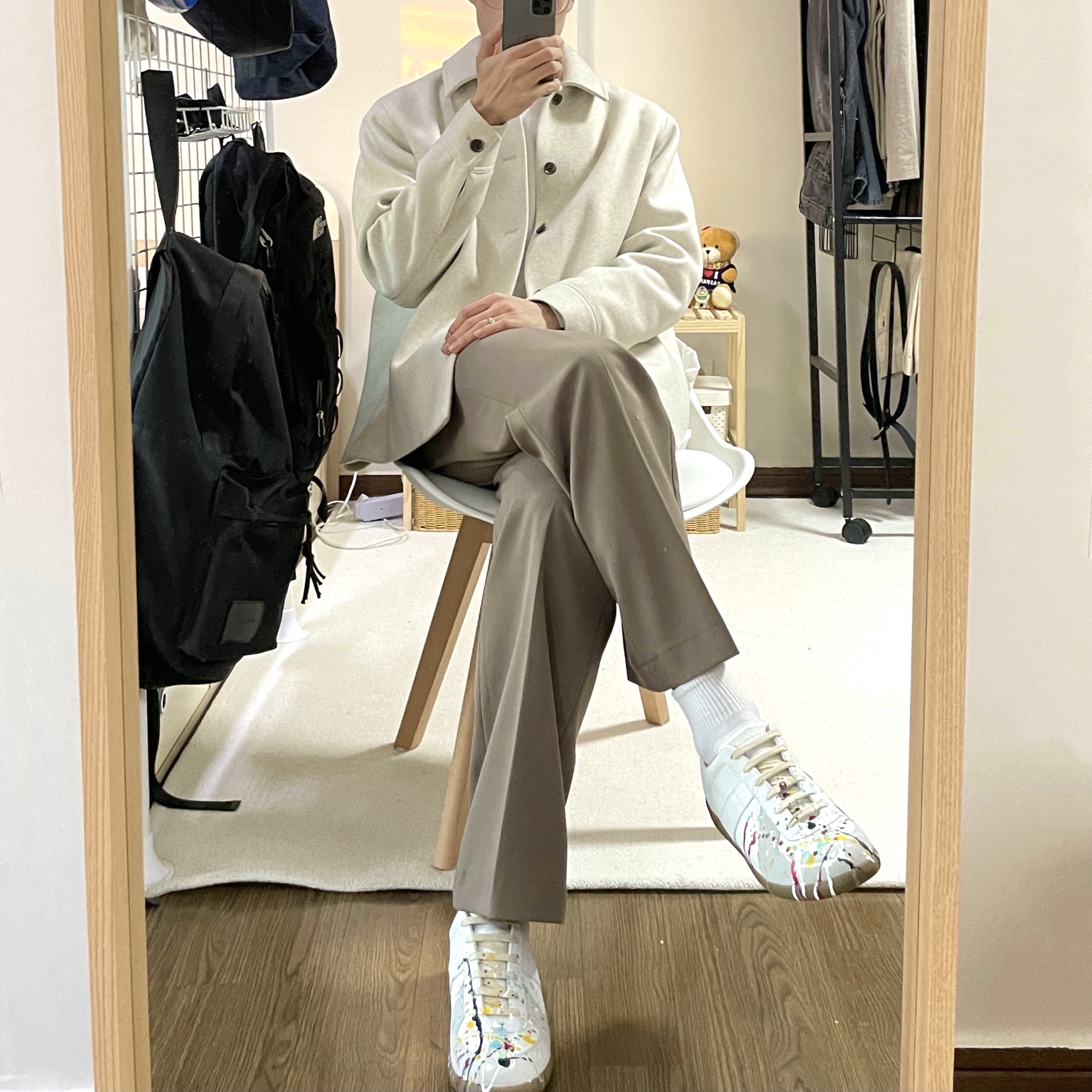Maison Margiela Replica Paint Drop Sneakers 착용 스타일