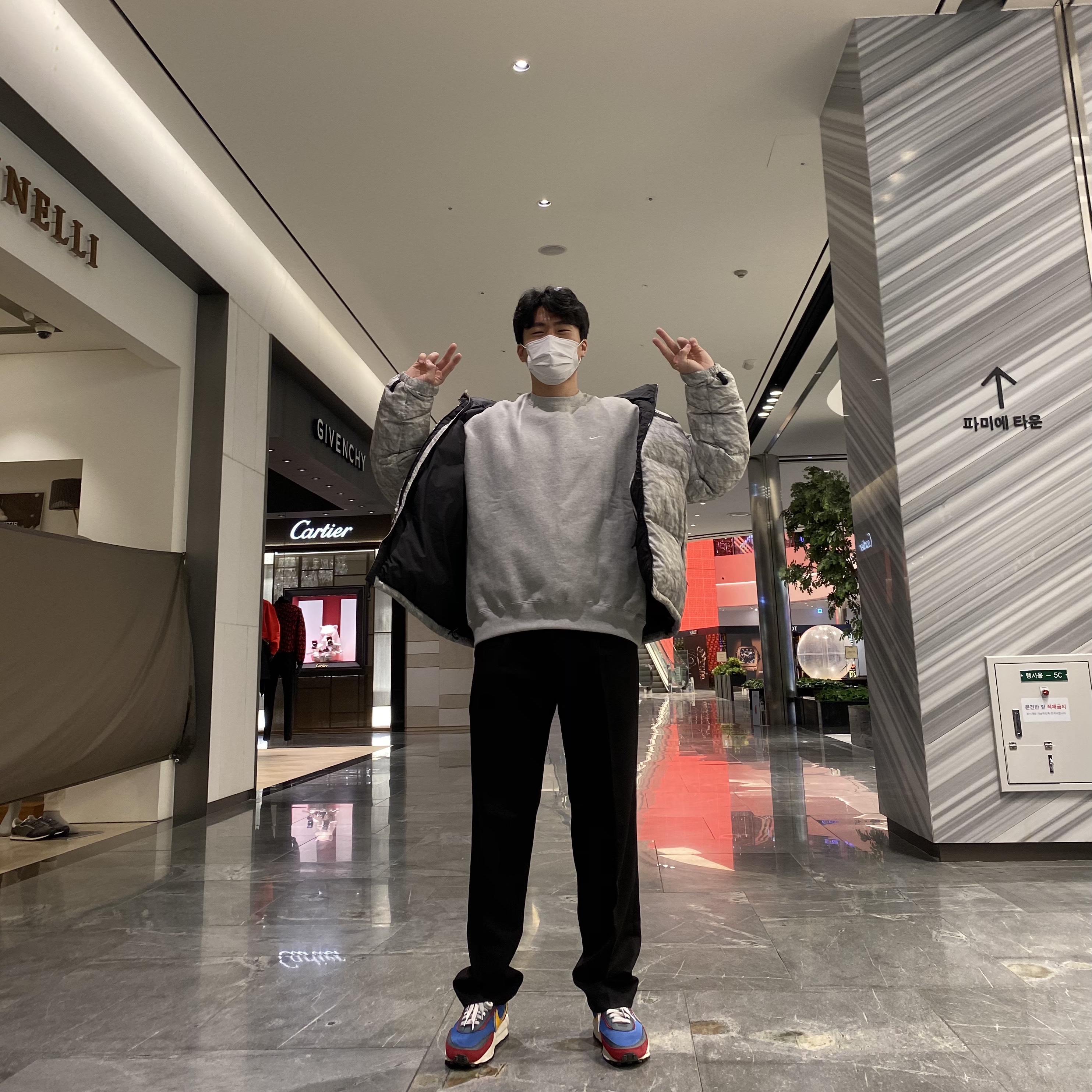 Supreme x The North Face Paper Print Nuptse Jacket - 19FW, Nike x Sacai LDWaffle Blue Multi 착용 스타일