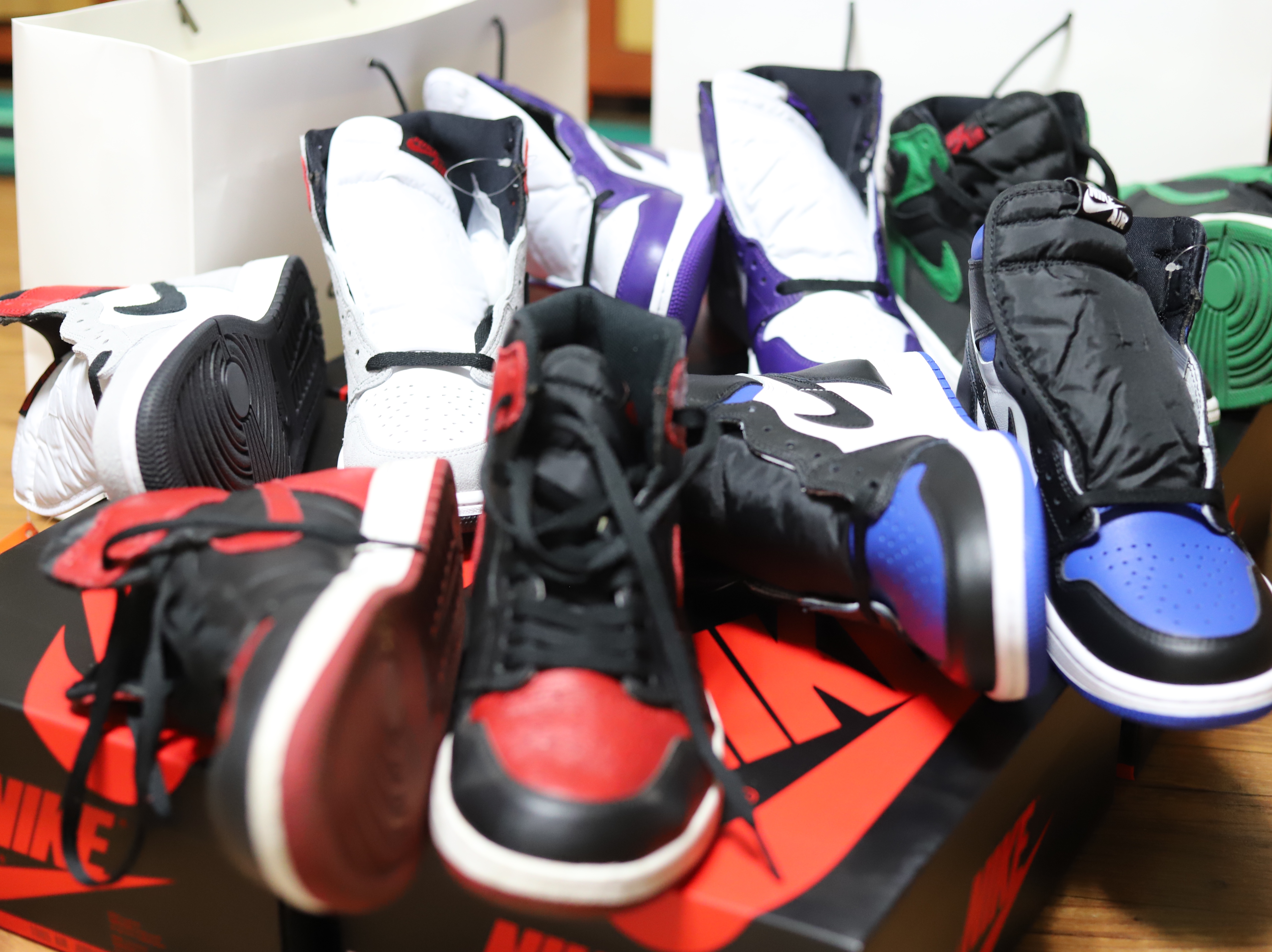 Jordan 1 Retro High OG Bred Banned 2016, Jordan 1 Retro High OG Royal Toe 착용 스타일