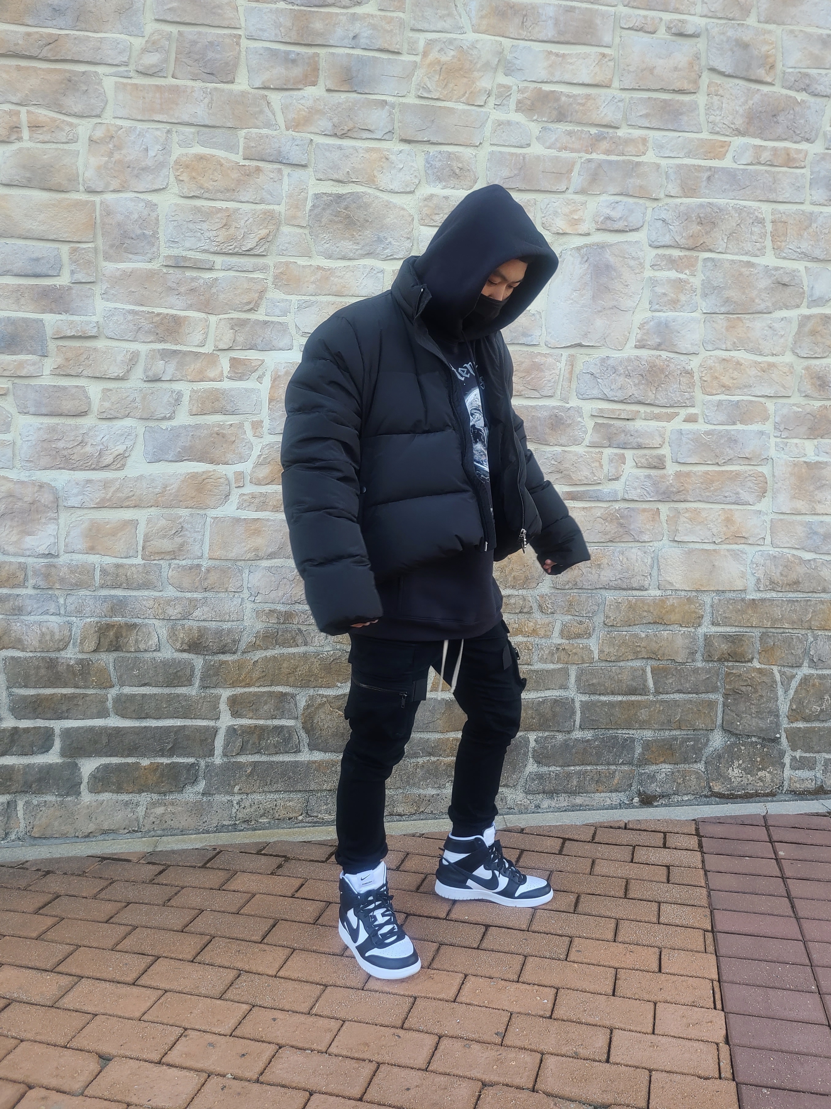 Nike x Ambush Dunk High Black 착용 스타일 - 2