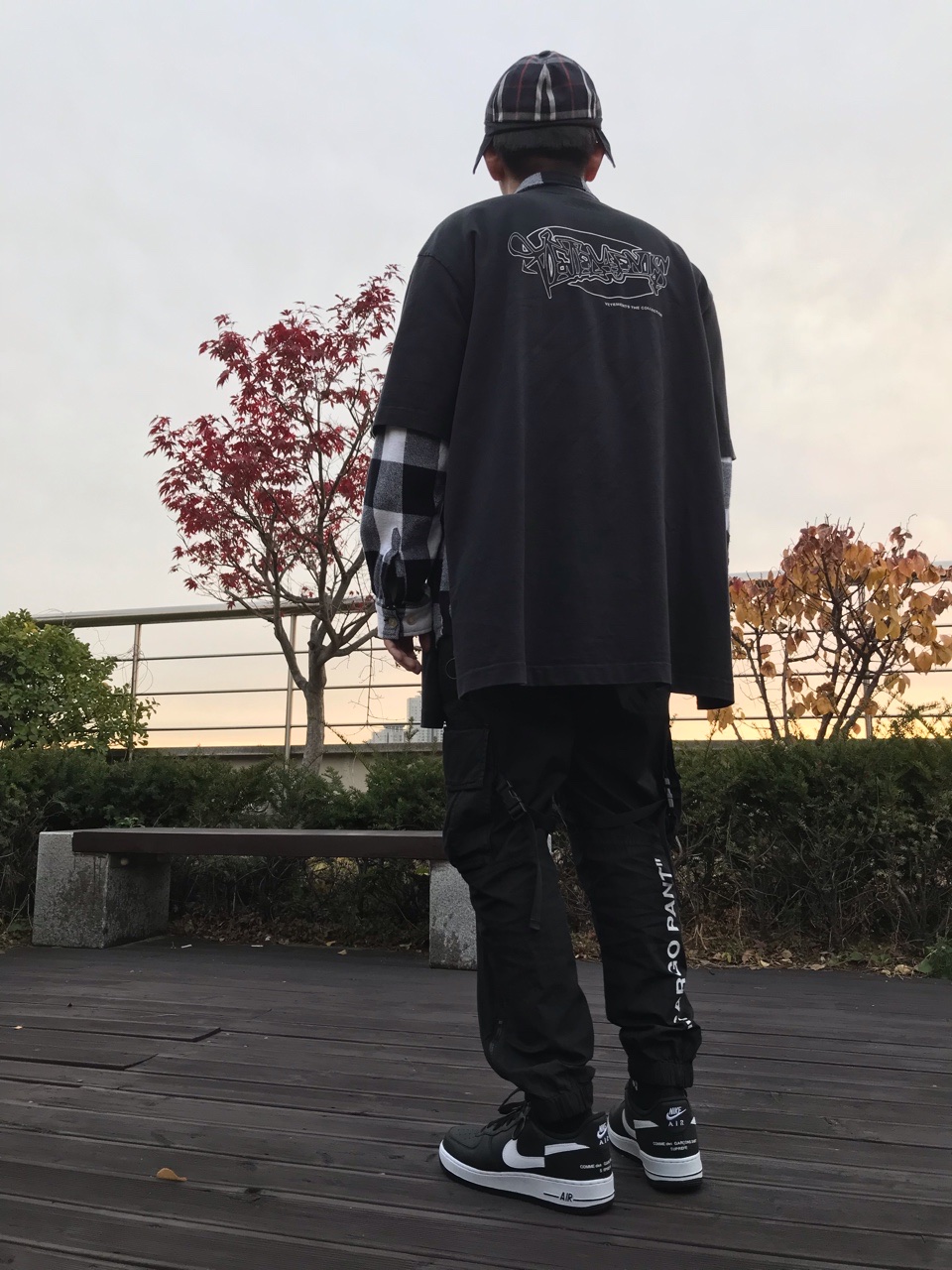 Nike x Comme des Garcons Shirt x Supreme Air Force 1 Low 2018 착용 스타일 - 1