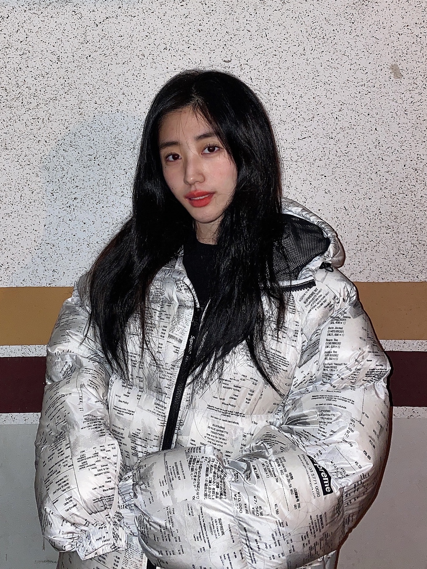 Supreme Hooded Down Jacket Receipts - 20FW 착용 스타일
