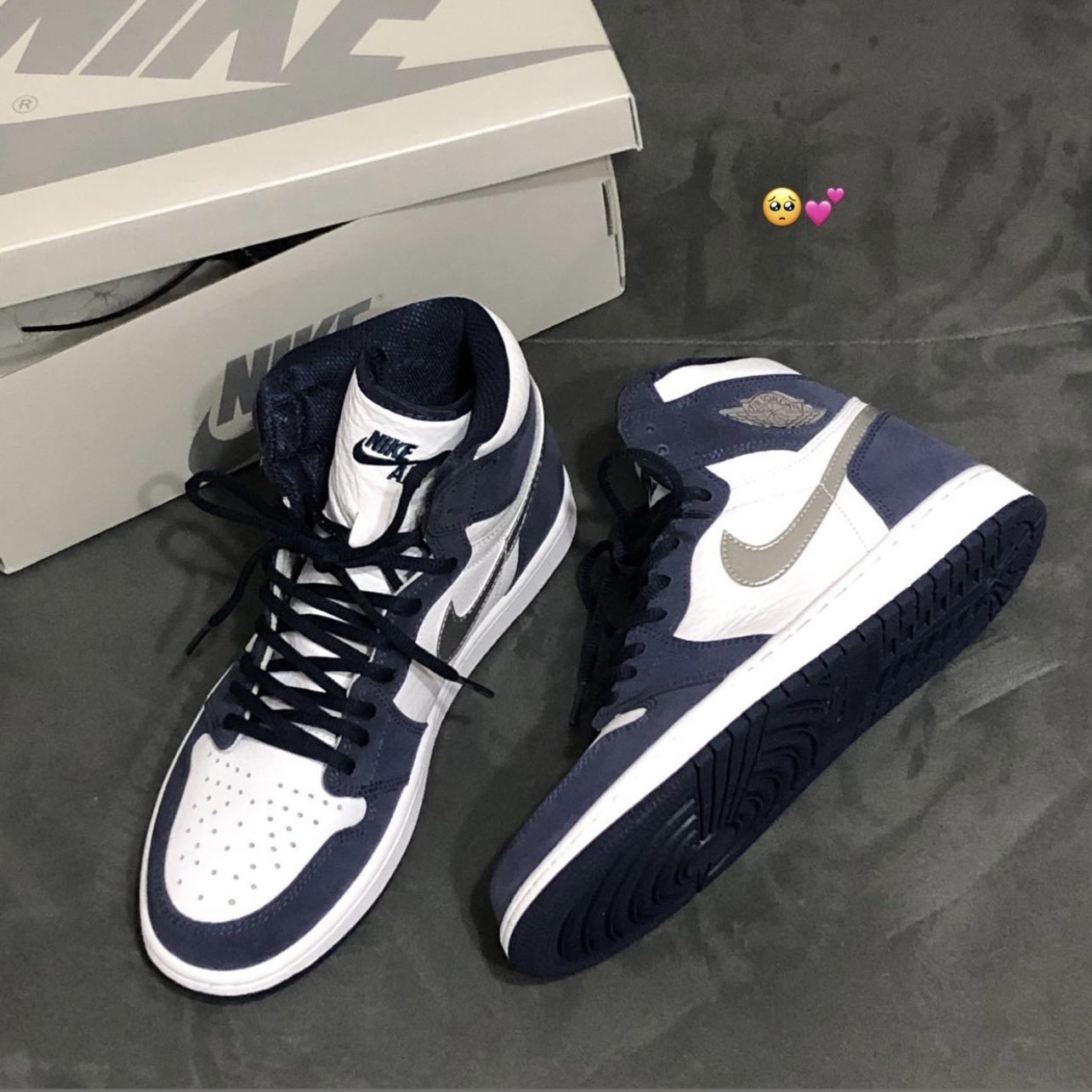 Jordan 1 Retro High OG CO.JP Midnight Navy, (GS) Jordan 1 Retro High OG CO.JP Midnight Navy 착용 스타일