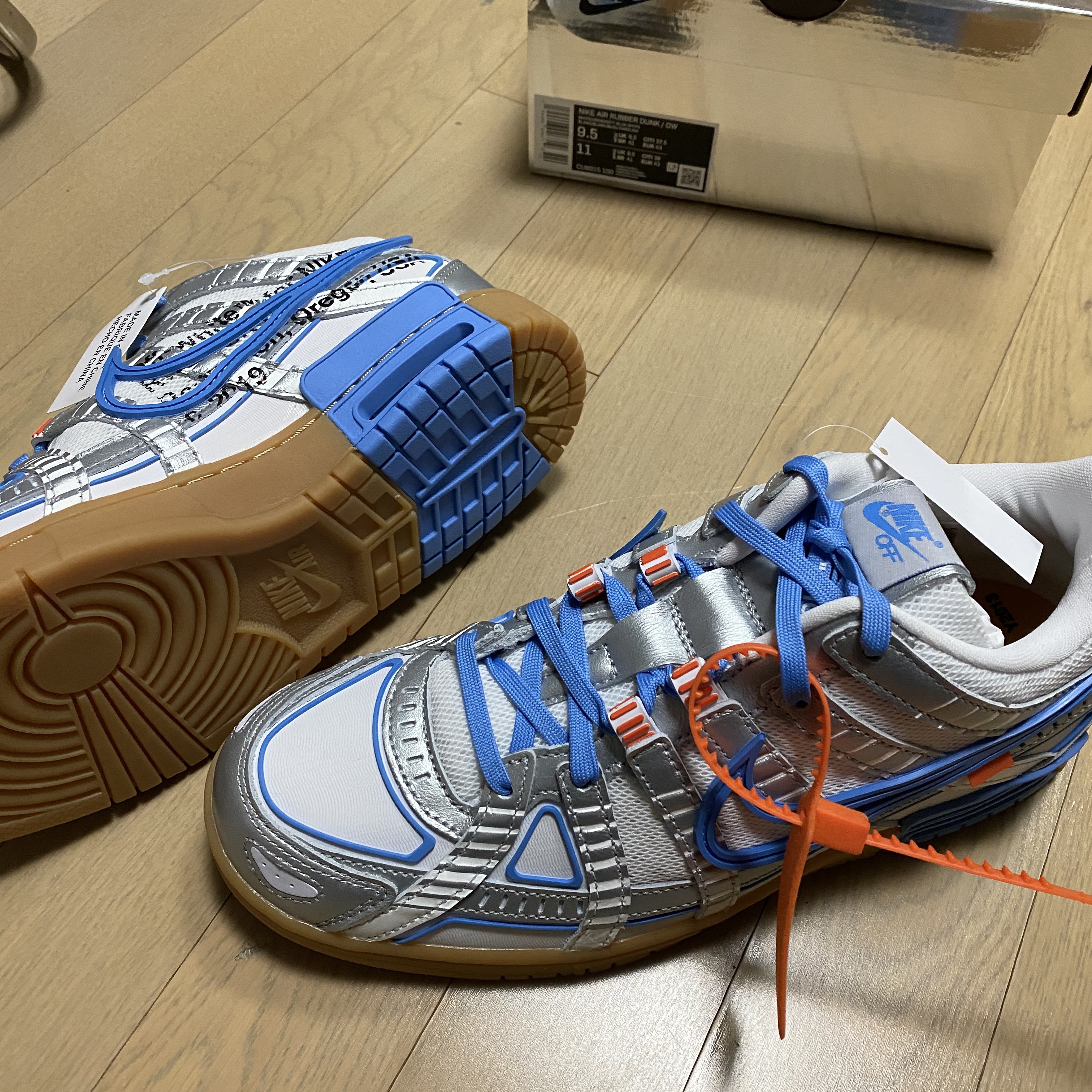 Nike x Off-White Air Rubber Dunk University Blue 착용 스타일 - 3