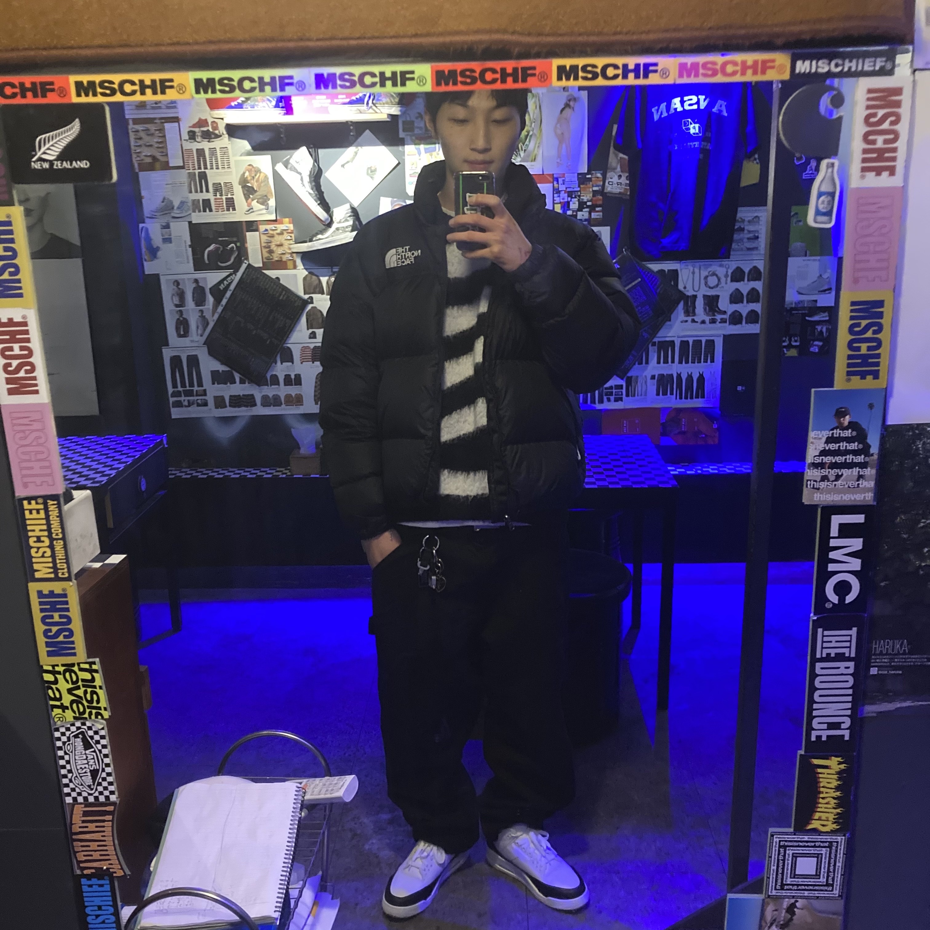 Jordan 3 x Fragment Retro SP White Black 착용 스타일