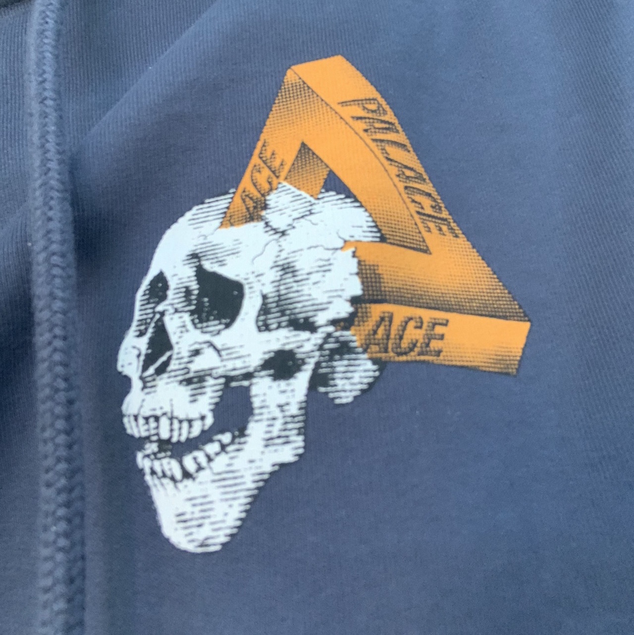 Palace Tri-Crusher Hood Navy - 20FW 착용 스타일 - 1
