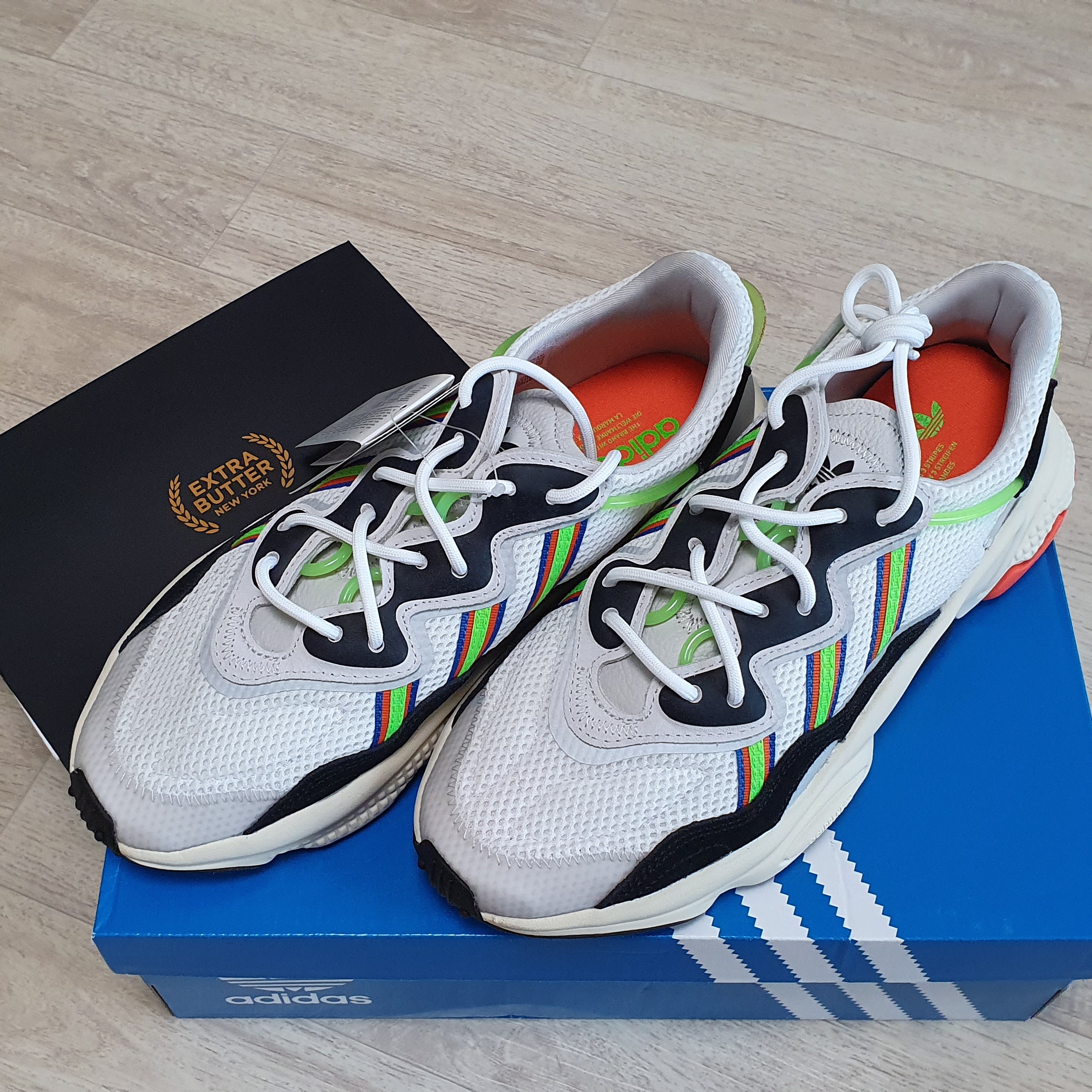 Adidas Ozweego X-Model Pack, Adidas Ozweego Core Black 착용 스타일 - 1