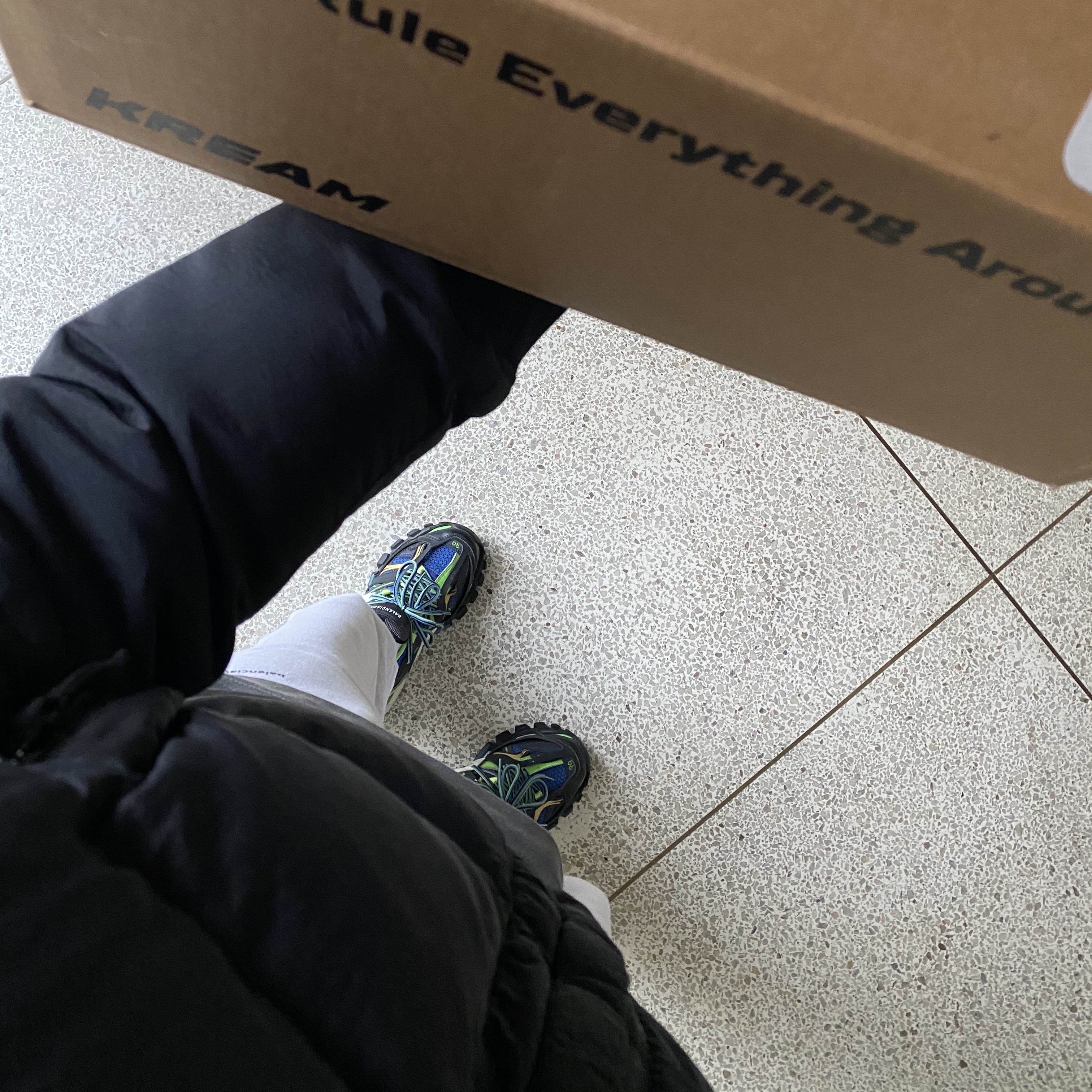 Balenciaga Track Sneakers Green White Blue 2019 착용 스타일