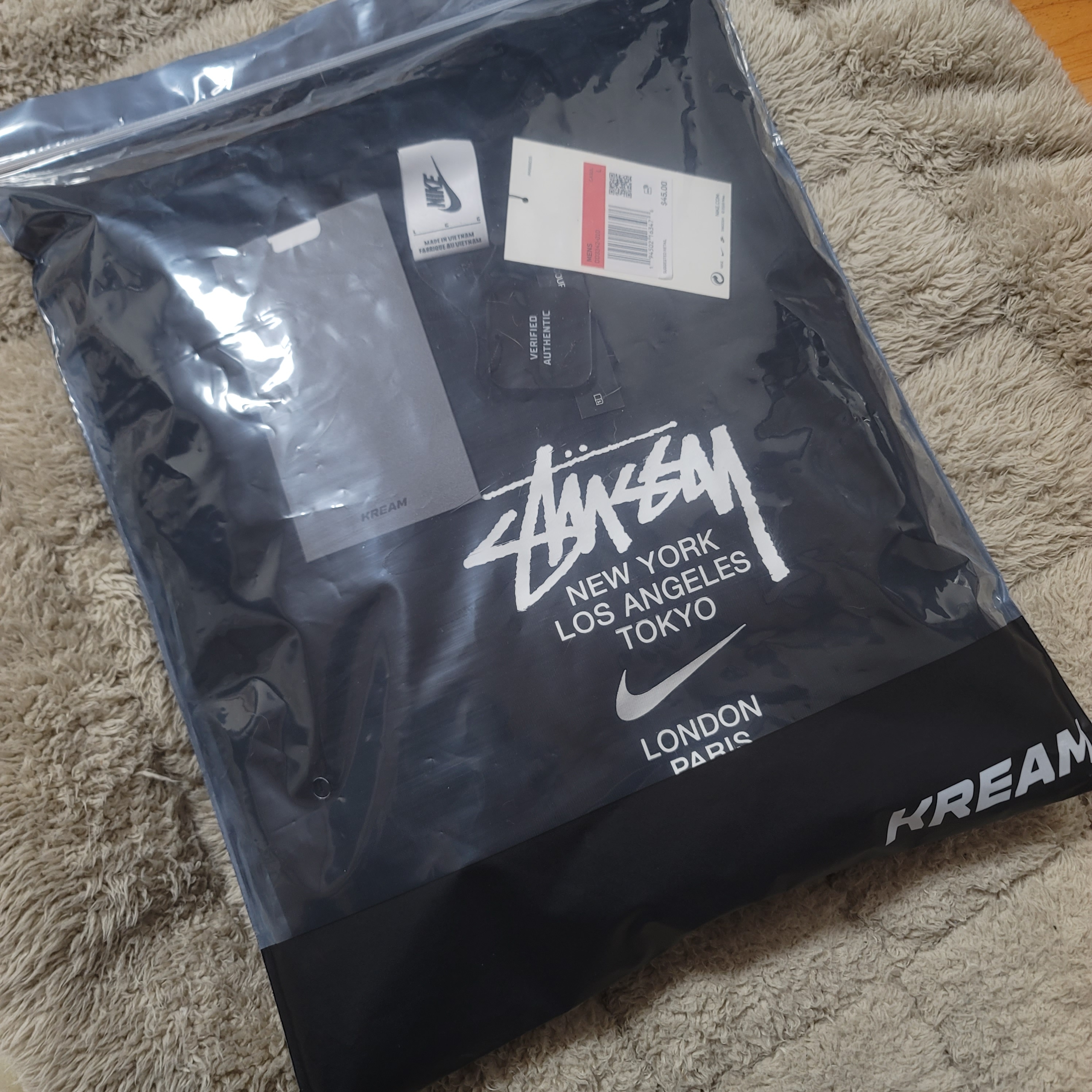Nike x Stussy WT T-Shirt Black - US/EU 착용 스타일 - 1