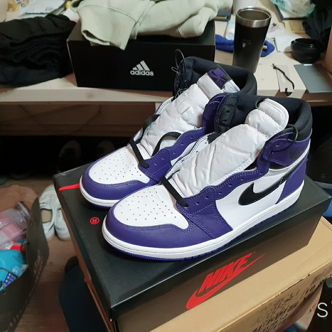Jordan 1 Retro High OG Court Purple 2020 착용 스타일 - 1