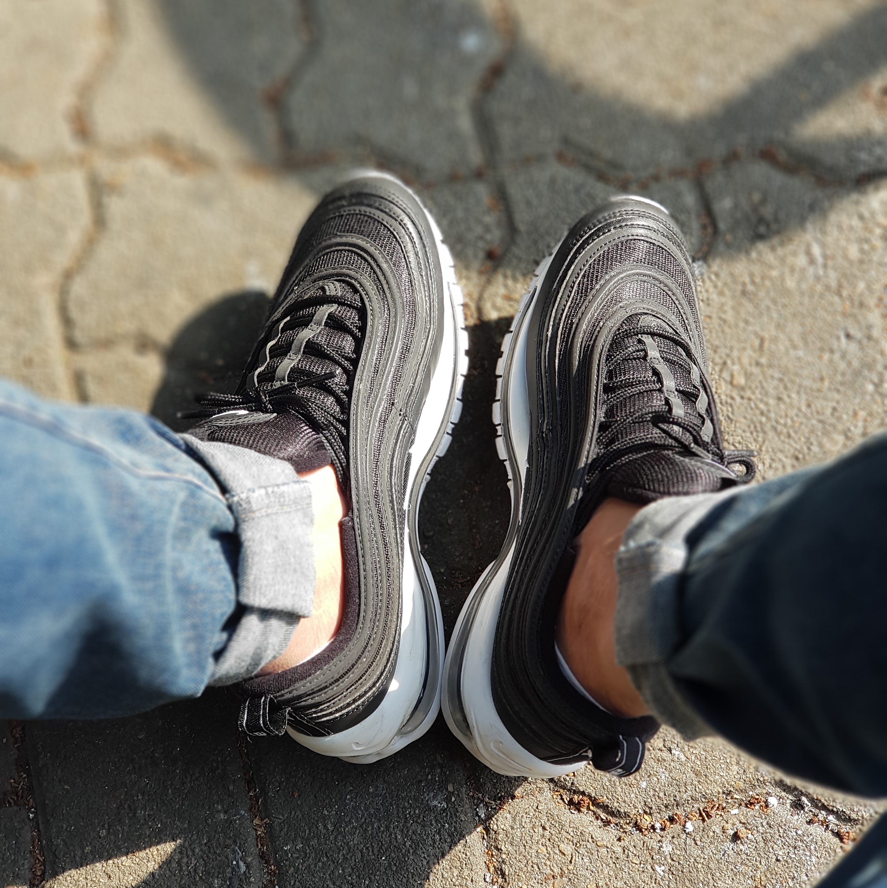 Nike Air Max 97 Black White 착용 스타일
