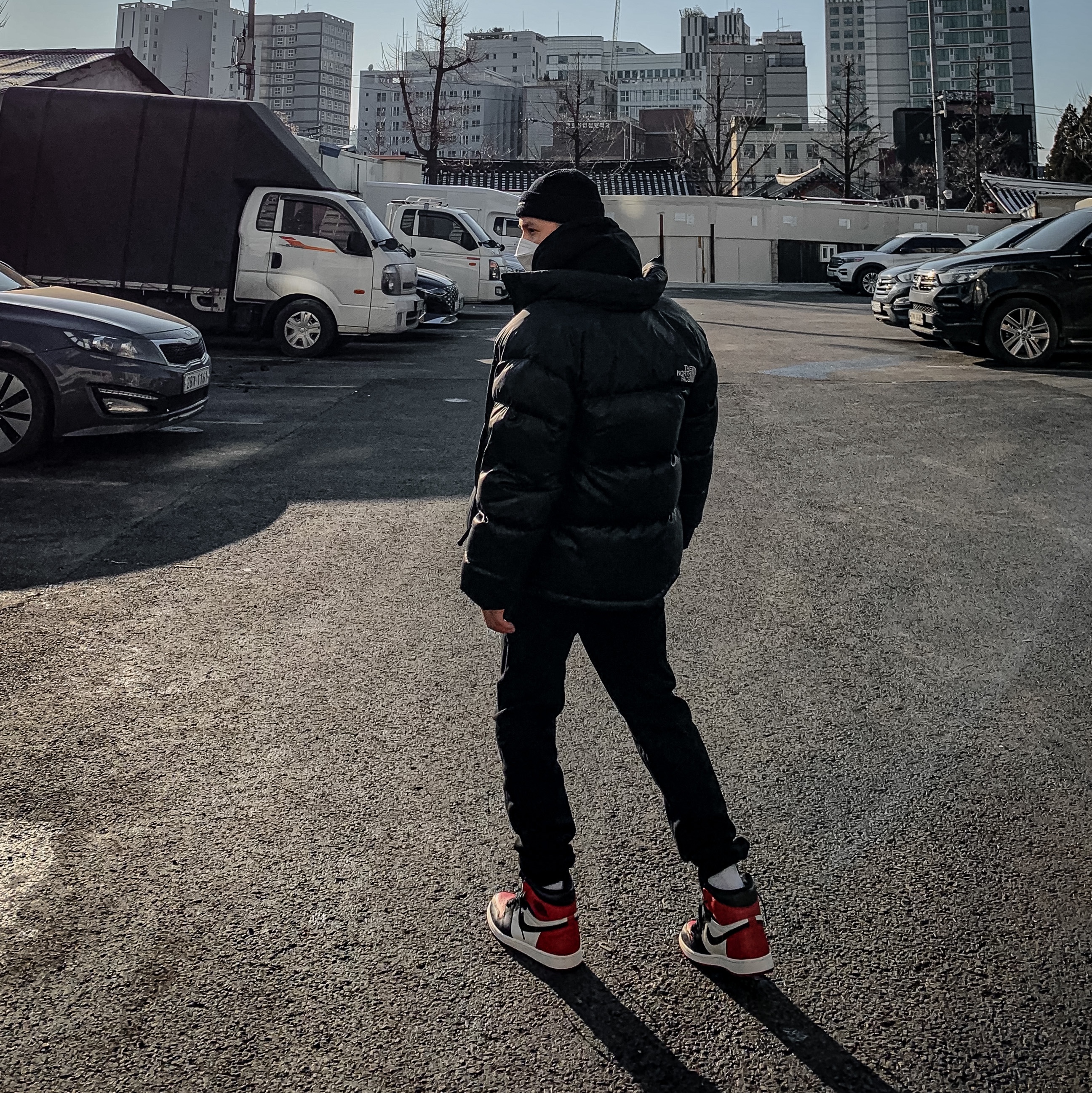 Jordan 1 Retro High OG Bred Toe 착용 스타일 - 2