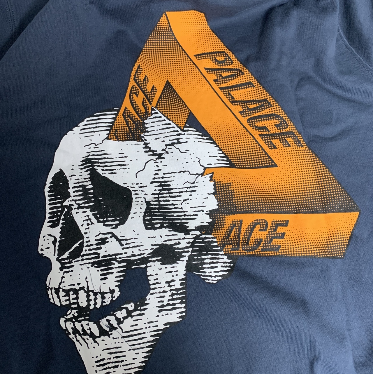 Palace Tri-Crusher Hood Navy - 20FW 착용 스타일 - 2