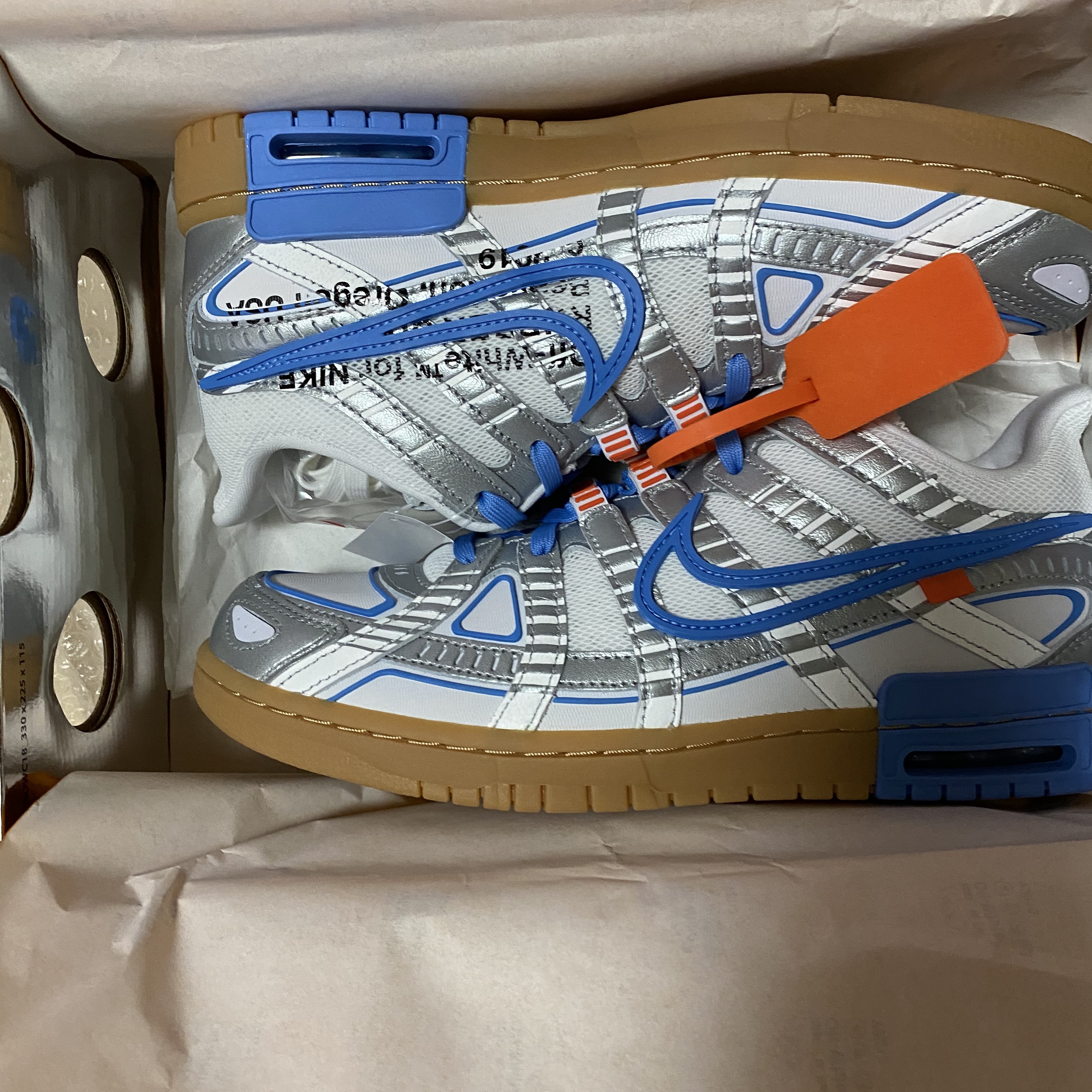 Nike x Off-White Air Rubber Dunk University Blue 착용 스타일 - 4