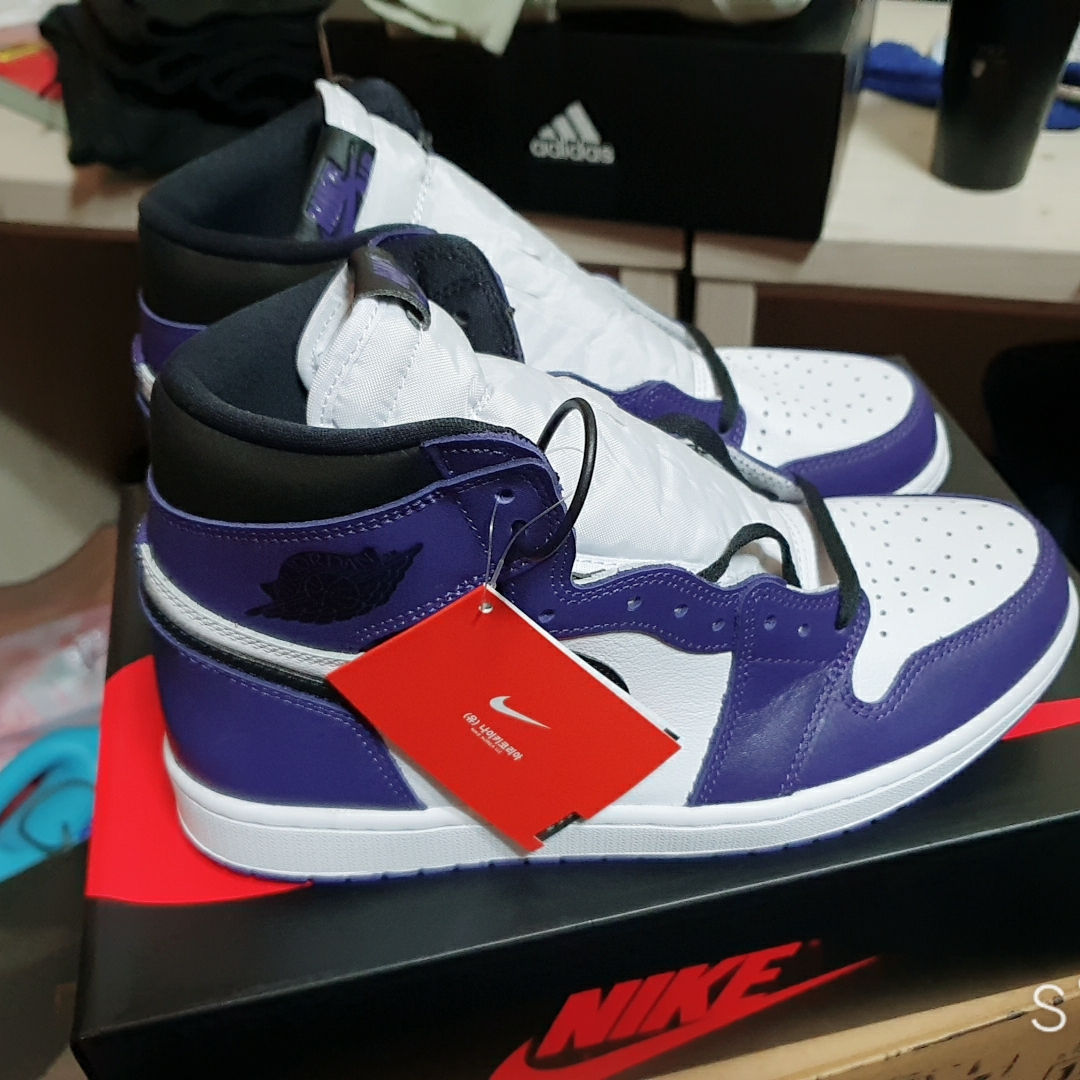 Jordan 1 Retro High OG Court Purple 2020 착용 스타일 - 3