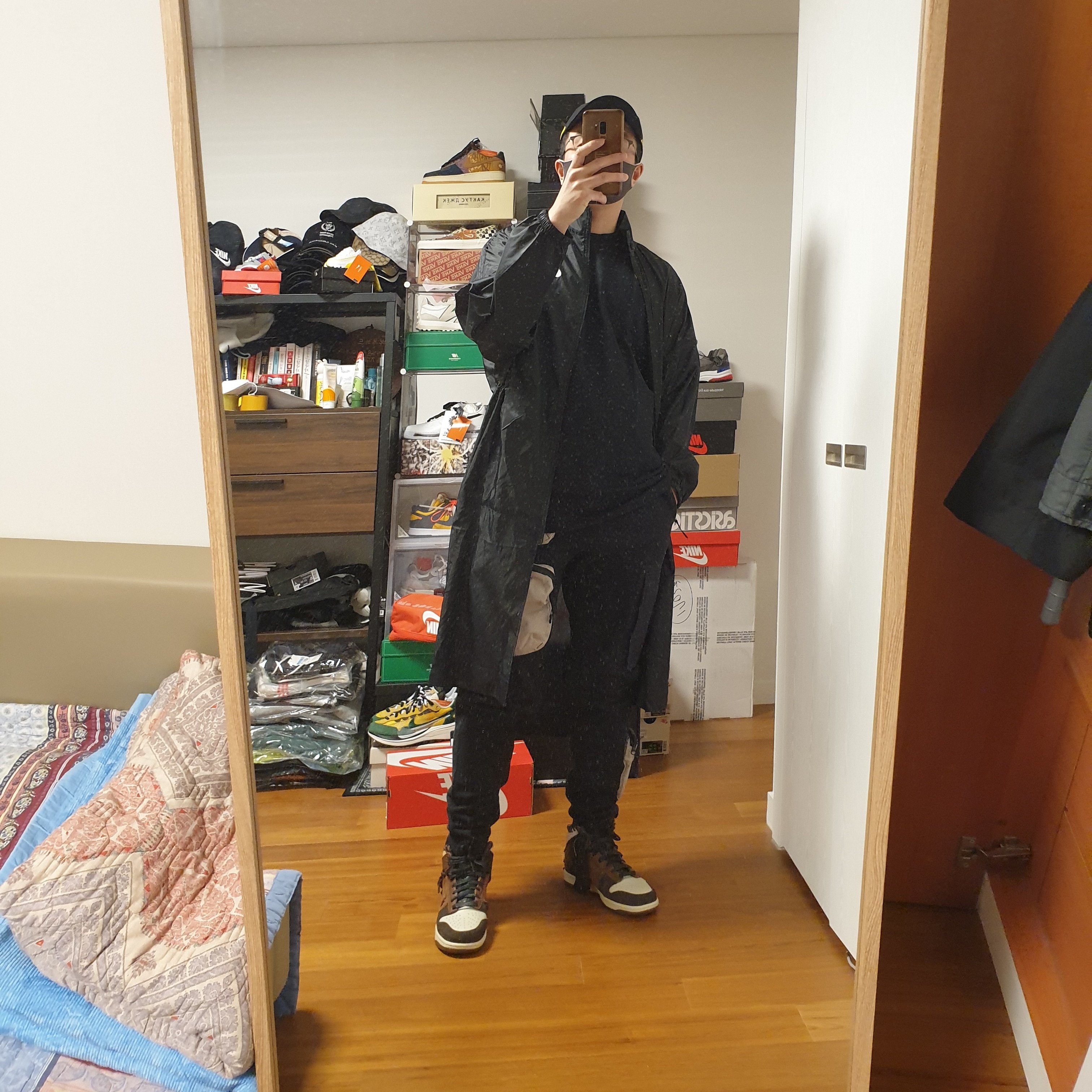 Nike x Bodega Dunk High Legend, Nike x Travis Scott NRG AG Utility Sweatpants Black 착용 스타일 - 5