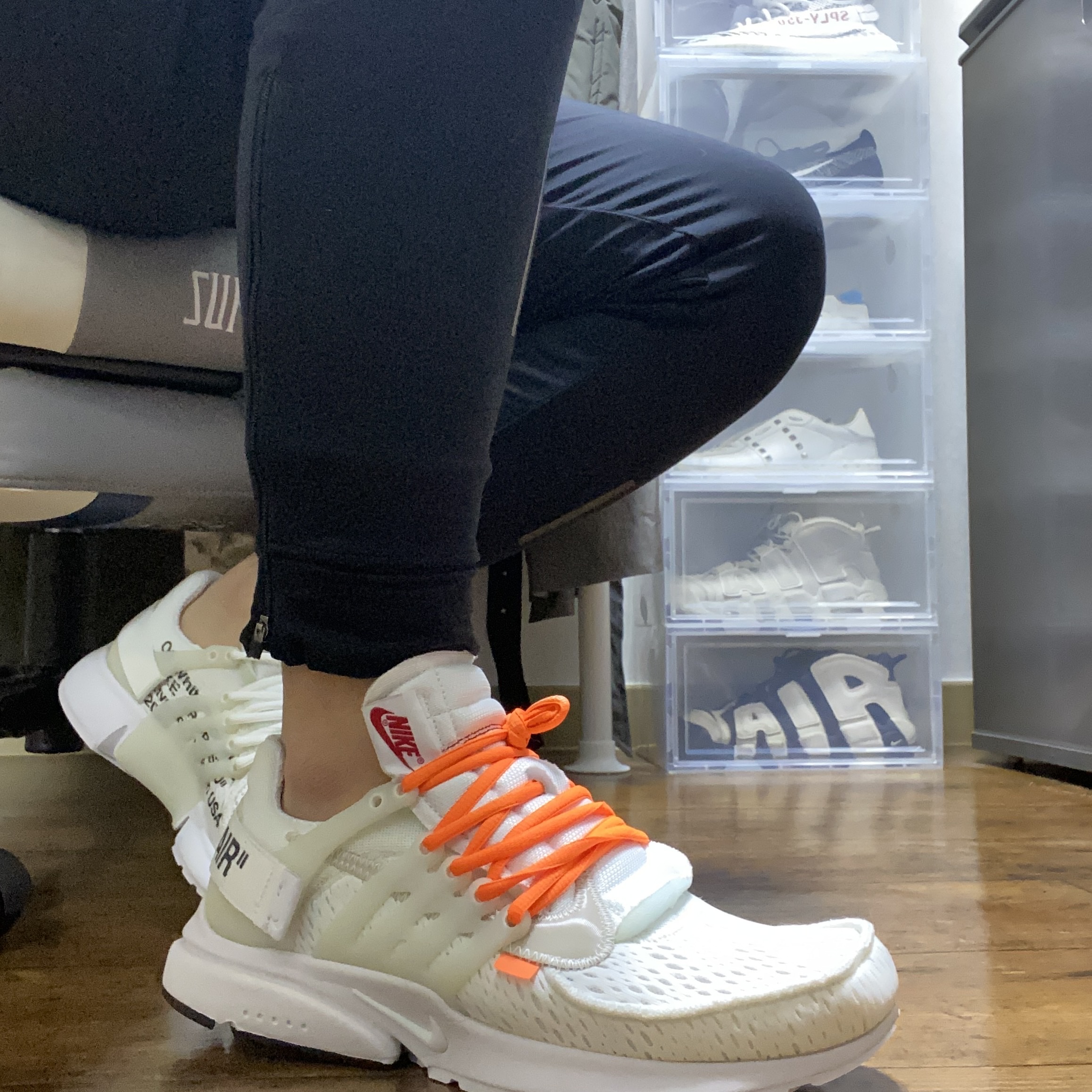Nike x Off-White Air Presto White, Jordan 1 Retro High OG Light Smoke Grey 착용 스타일 - 1
