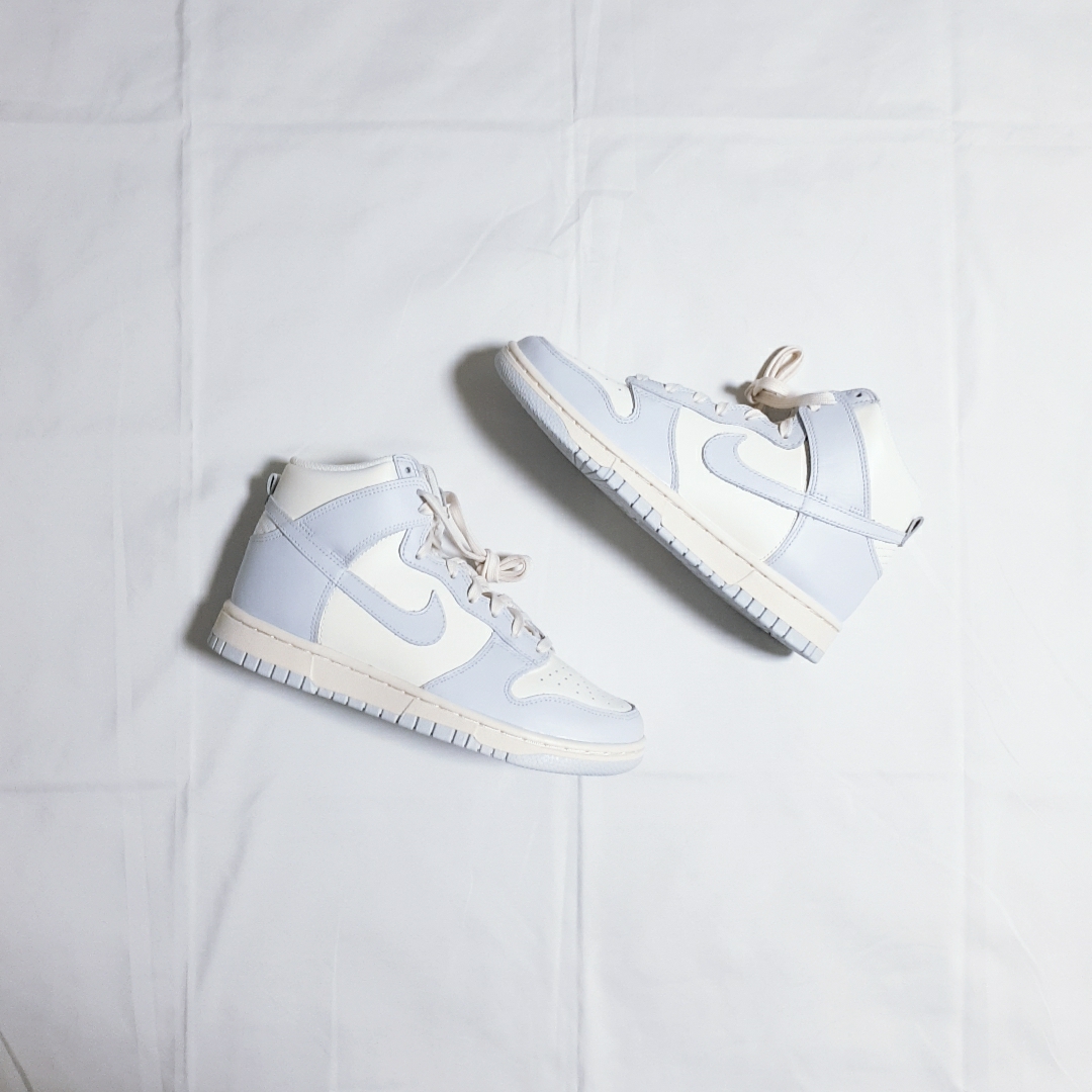 (W) Nike Dunk High Football Grey 착용 스타일 - 4