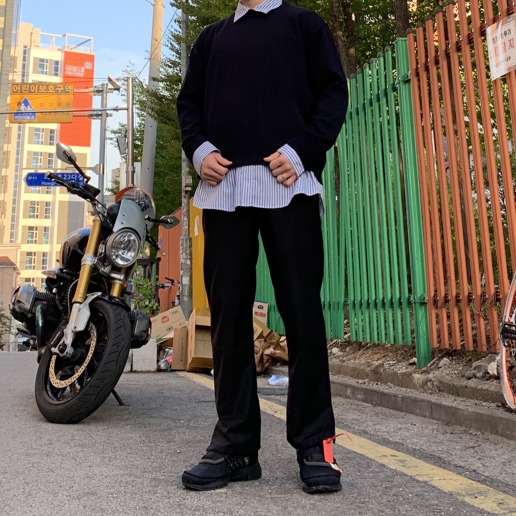 Nike x Off-White Air Presto Black 착용 스타일