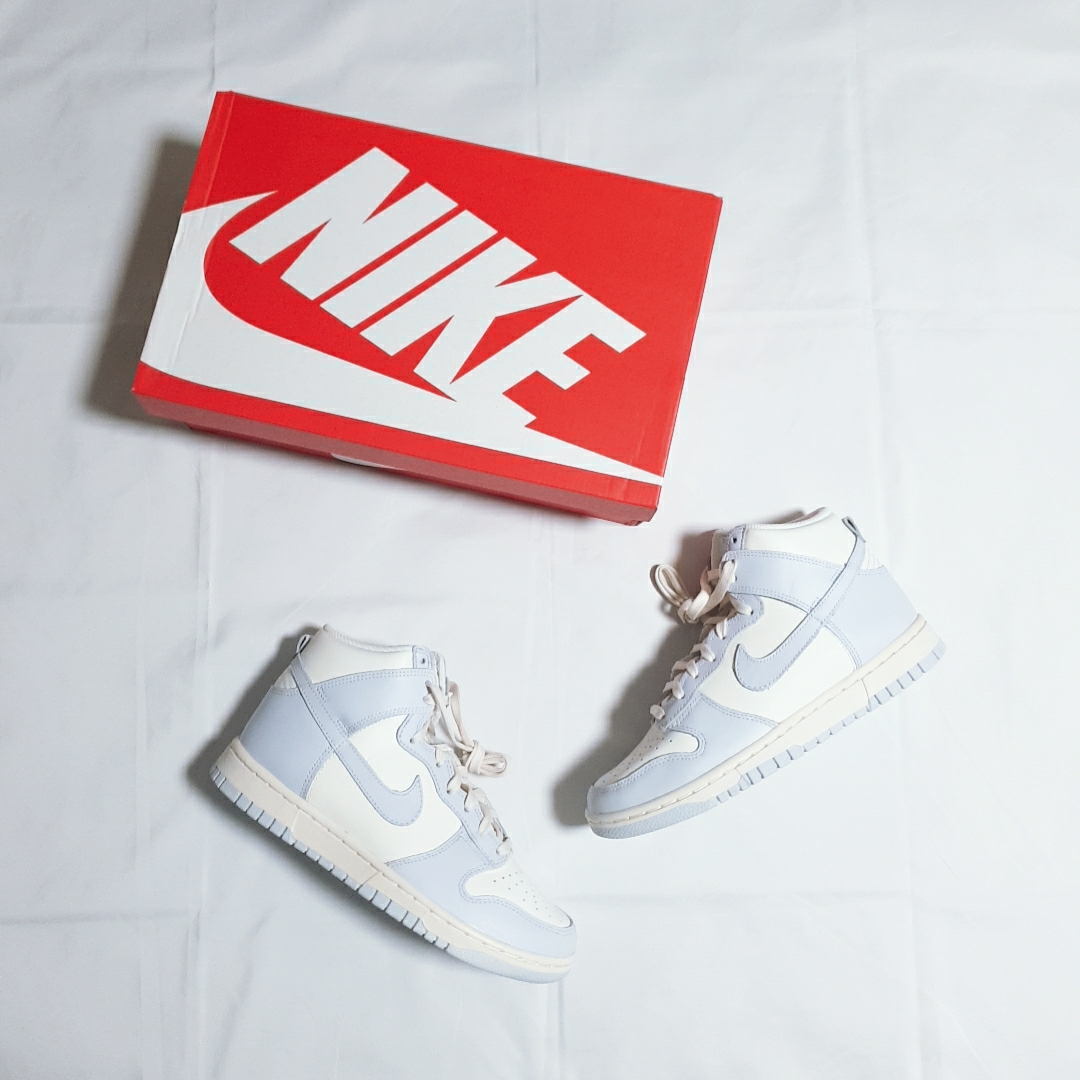 (W) Nike Dunk High Football Grey 착용 스타일 - 5