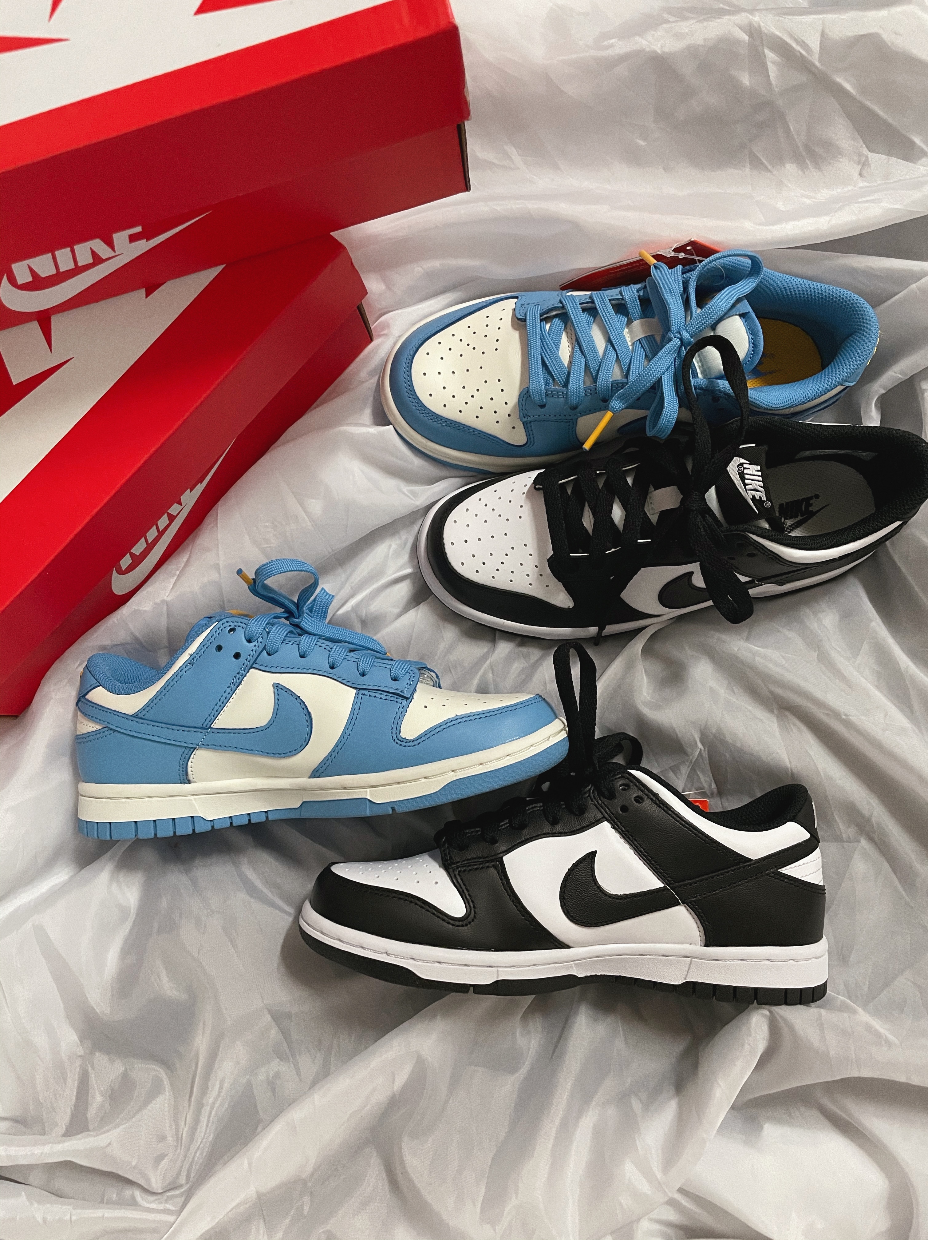 (W) Nike Dunk Low Coast, (GS) Nike Dunk Low Black 착용 스타일