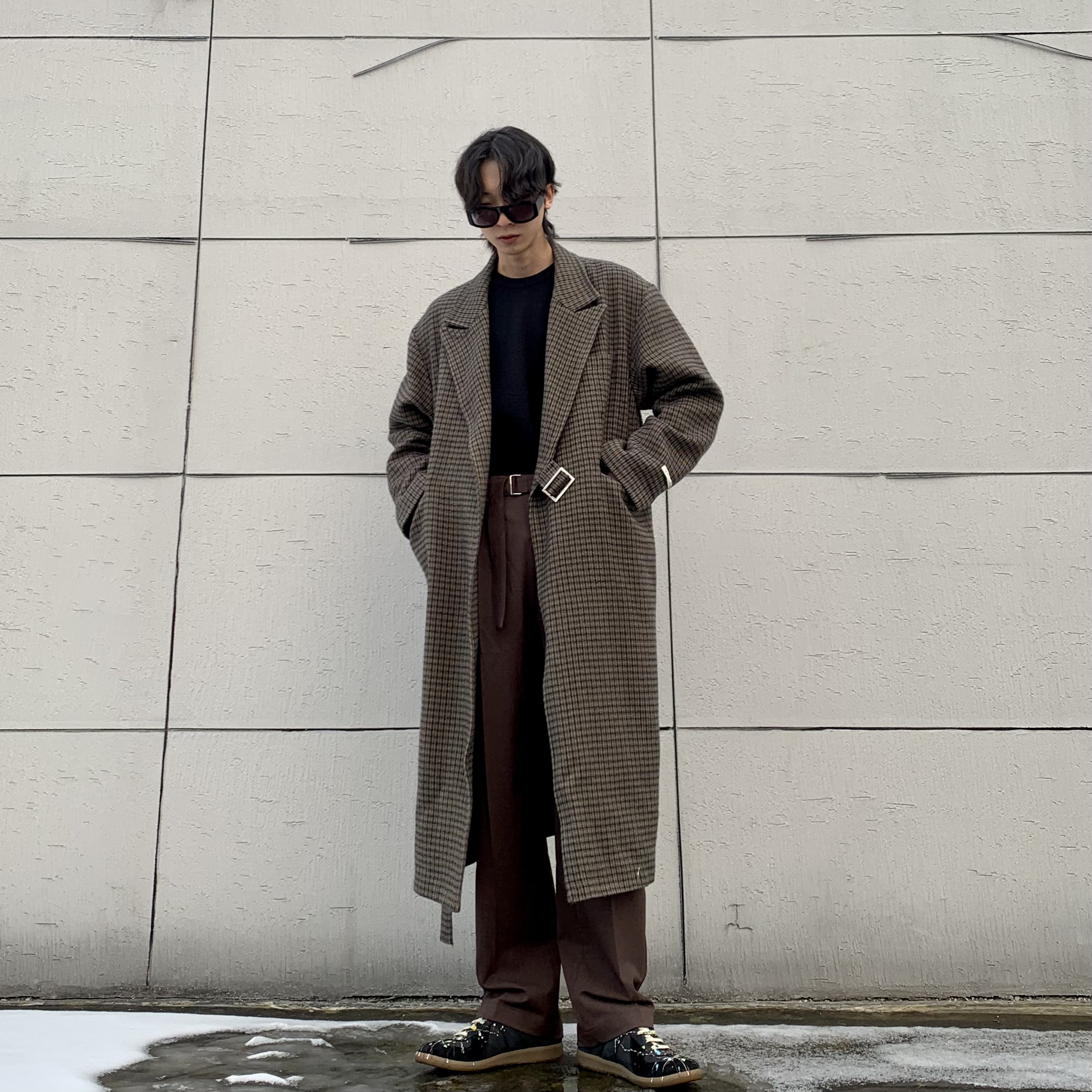 Maison Margiela Replica Paint Drop Sneakers Black 착용 스타일