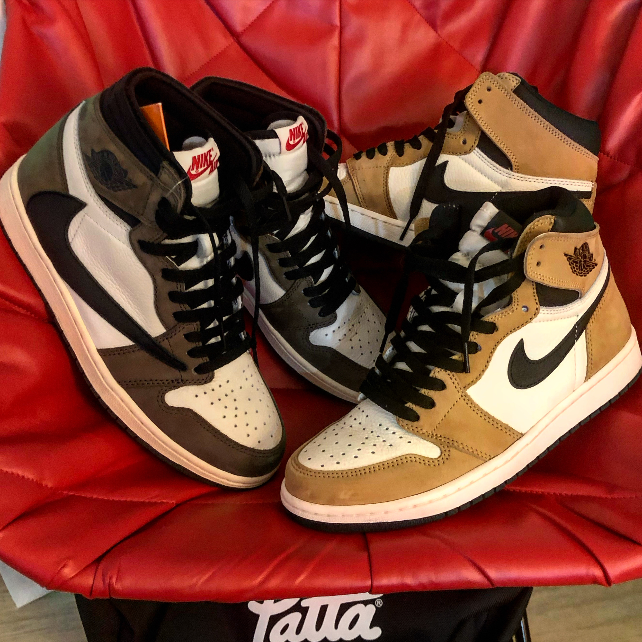 Jordan 1 x Travis Scott Retro High OG SP Mocha, Jordan 1 Retro High Rookie of the Year 착용 스타일