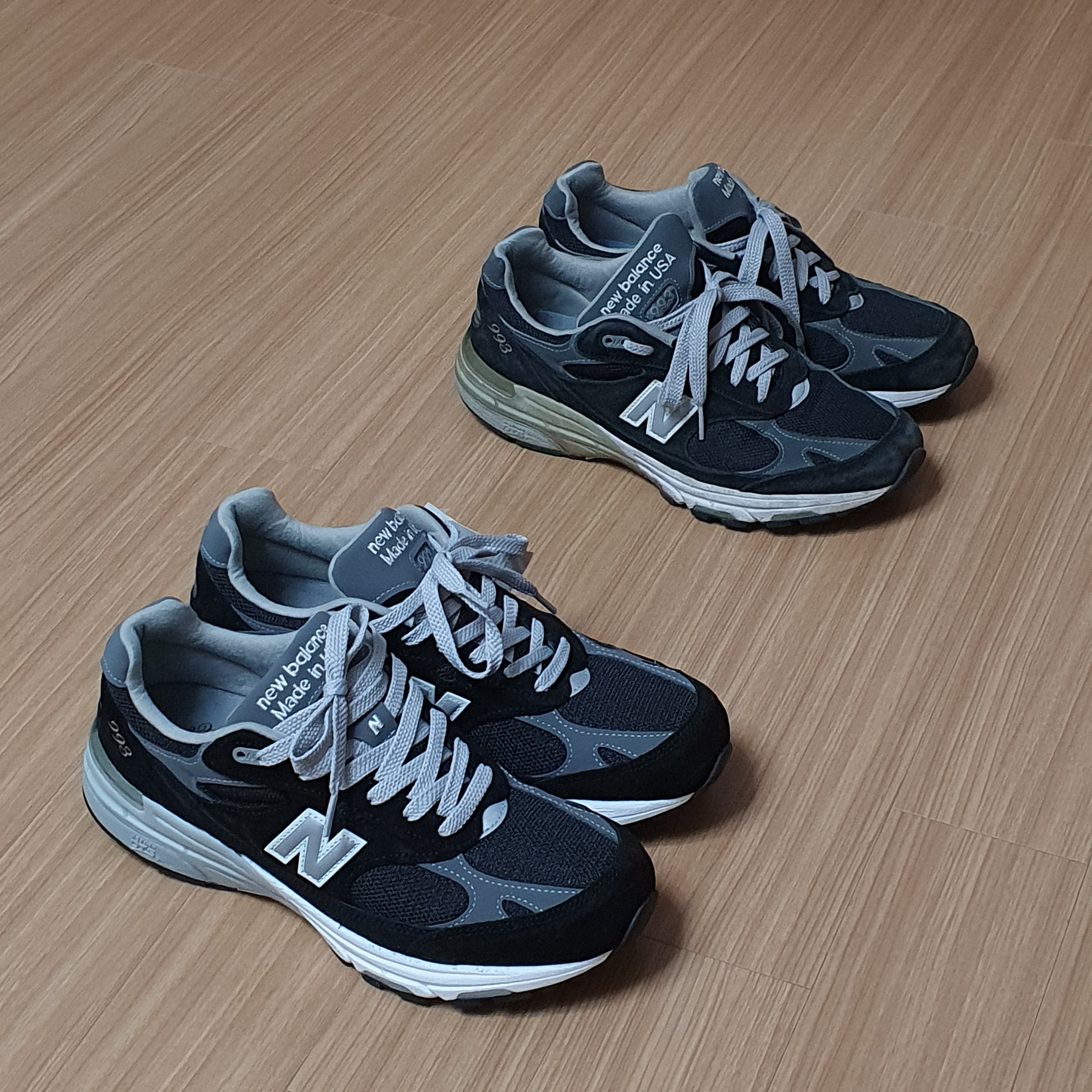 New Balance 993 Made in USA Black - D Standard 착용 스타일