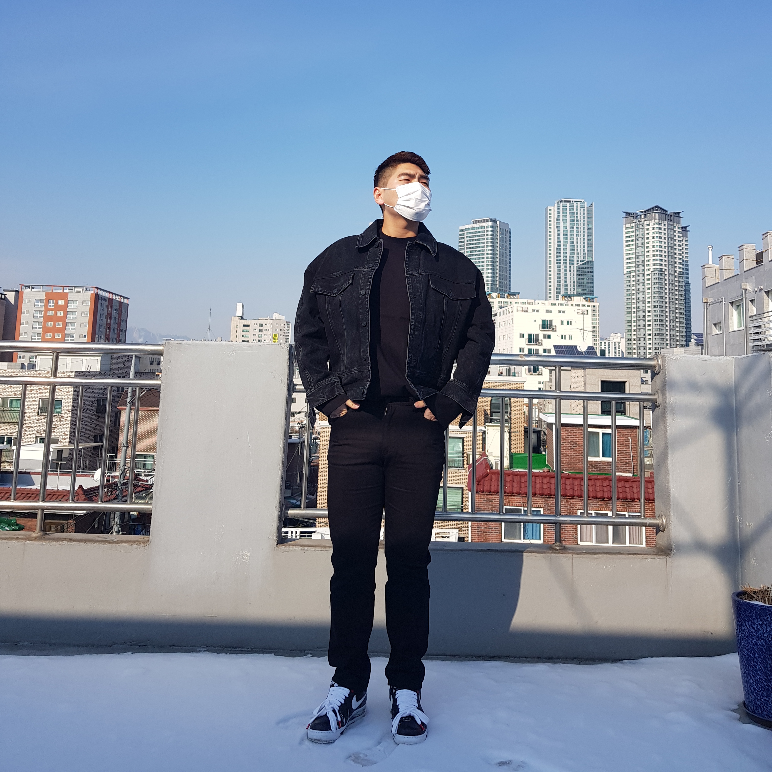 Nike x Peaceminusone Air Force 1 Low Para-Noise 착용 스타일 - 4