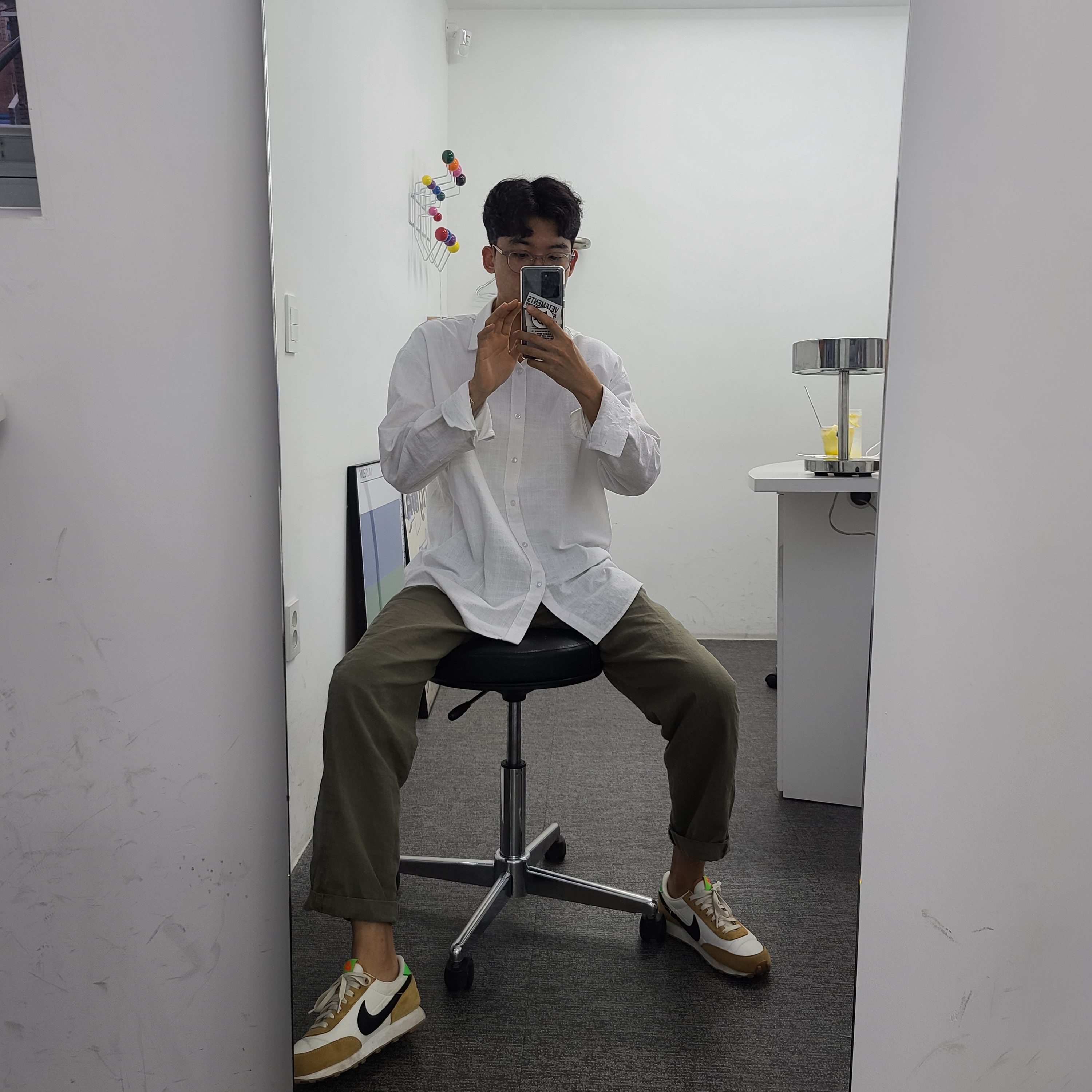 (W) Nike Daybreak Wheat 착용 스타일