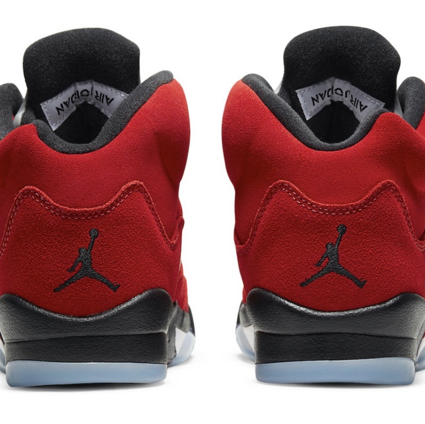 Jordan 5 Retro Fire Red Silver Tongue 2020, Jordan 5 x Off-White Retro SP Sail Fire Red 착용 스타일 - 4